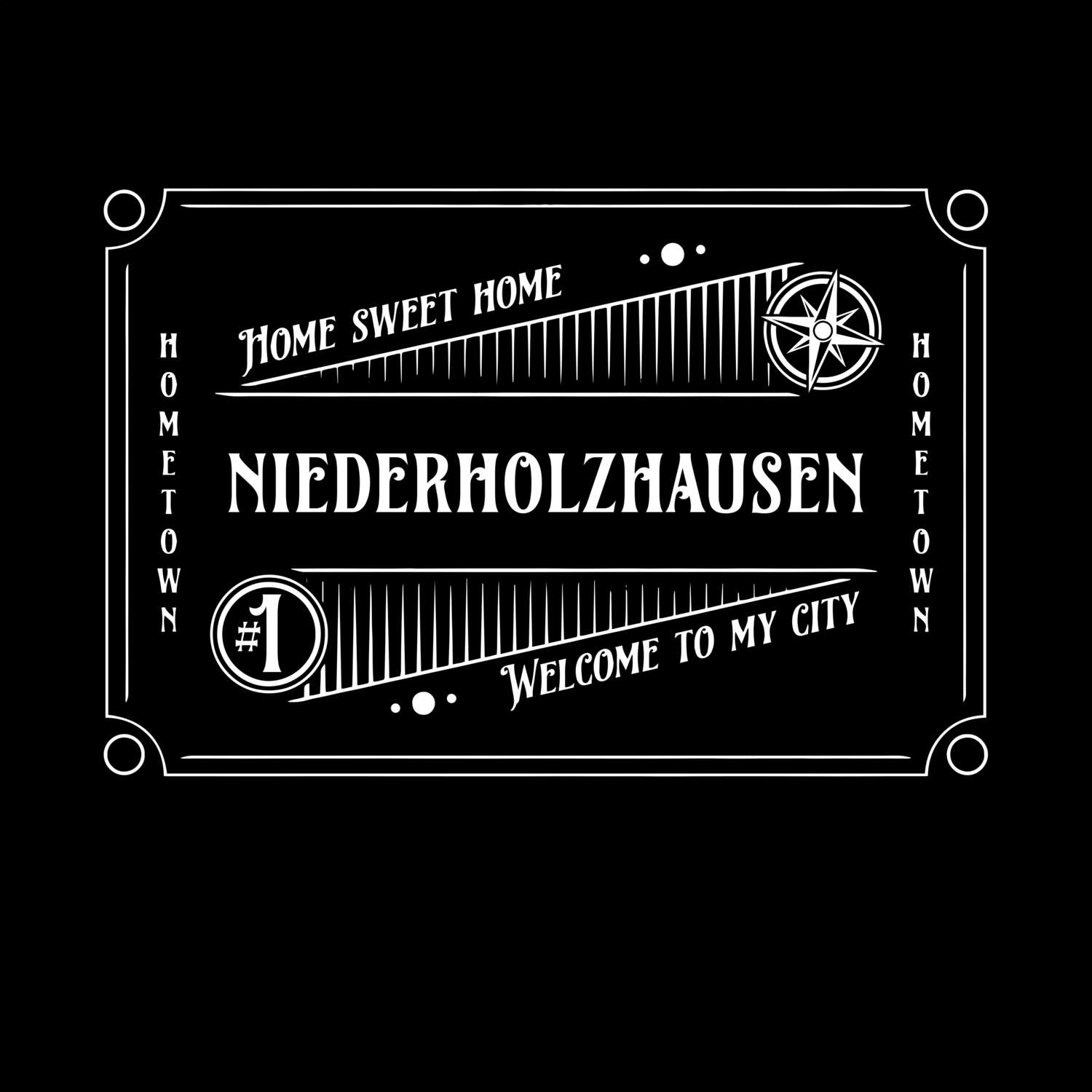 T-Shirt »Rockabilly« für den Ort »Niederholzhausen«