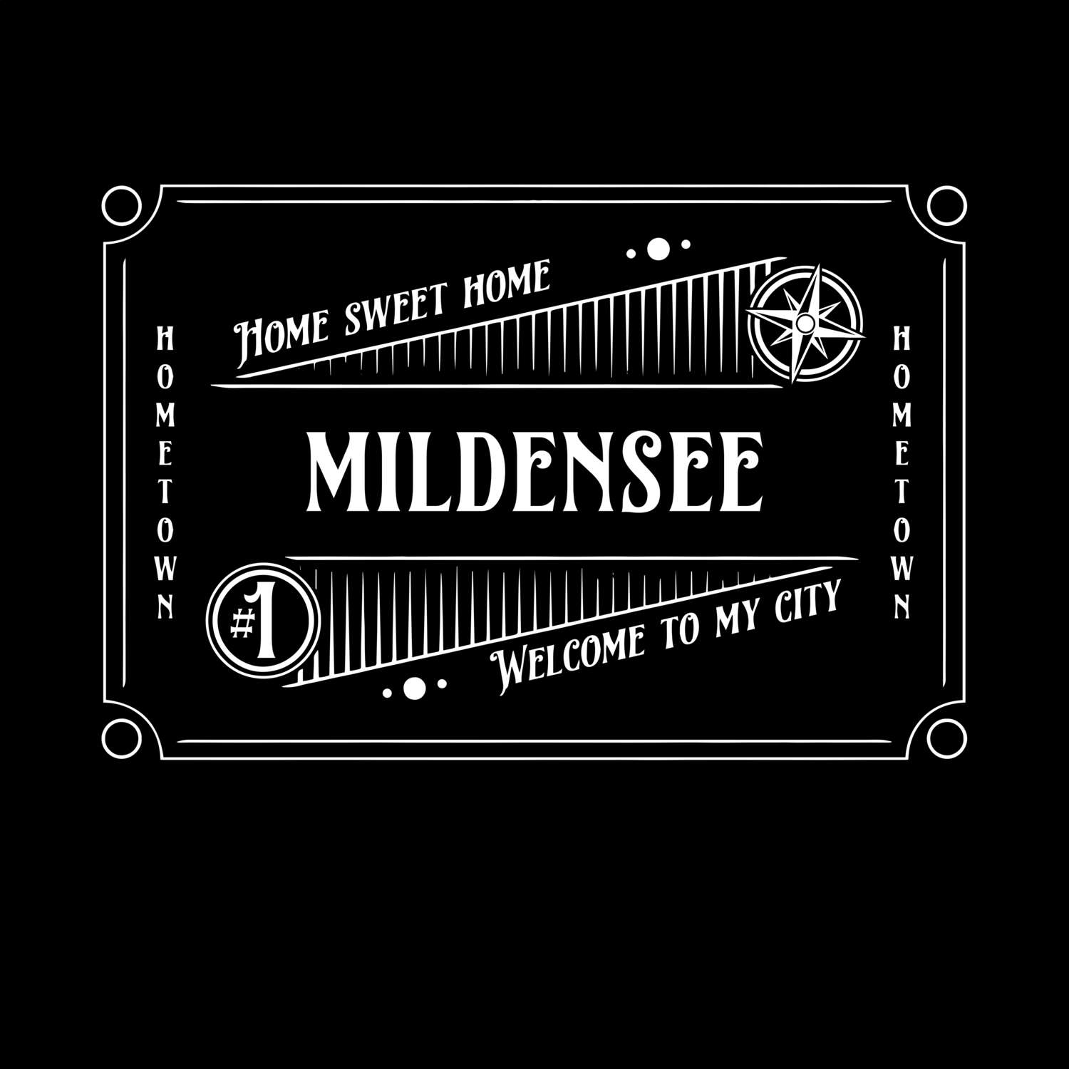 T-Shirt »Rockabilly« für den Ort »Mildensee«