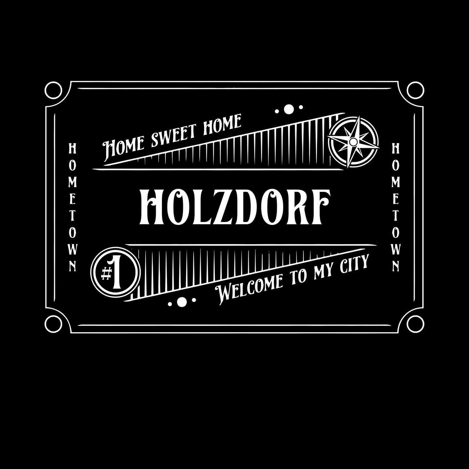 T-Shirt »Rockabilly« für den Ort »Holzdorf«