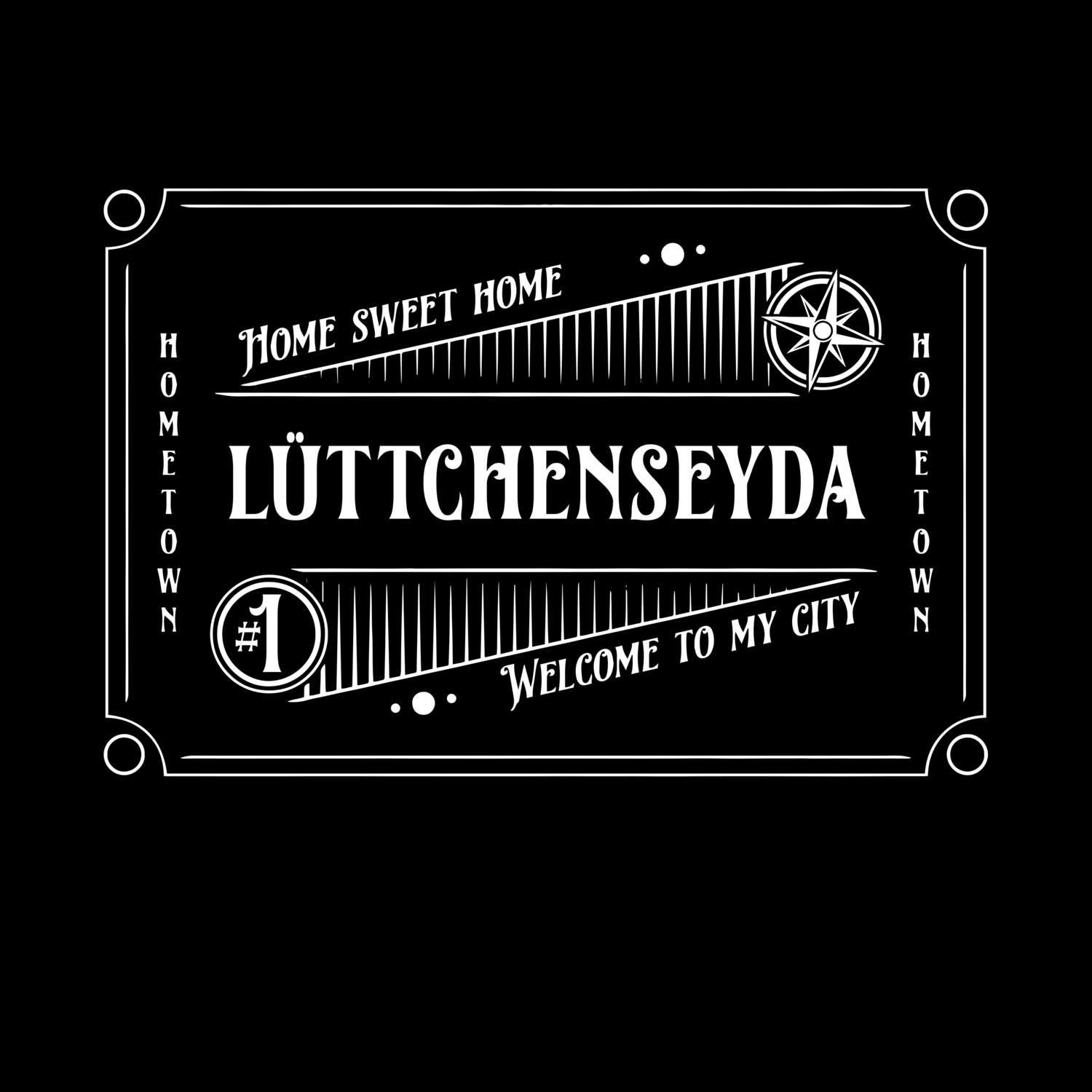 T-Shirt »Rockabilly« für den Ort »Lüttchenseyda«