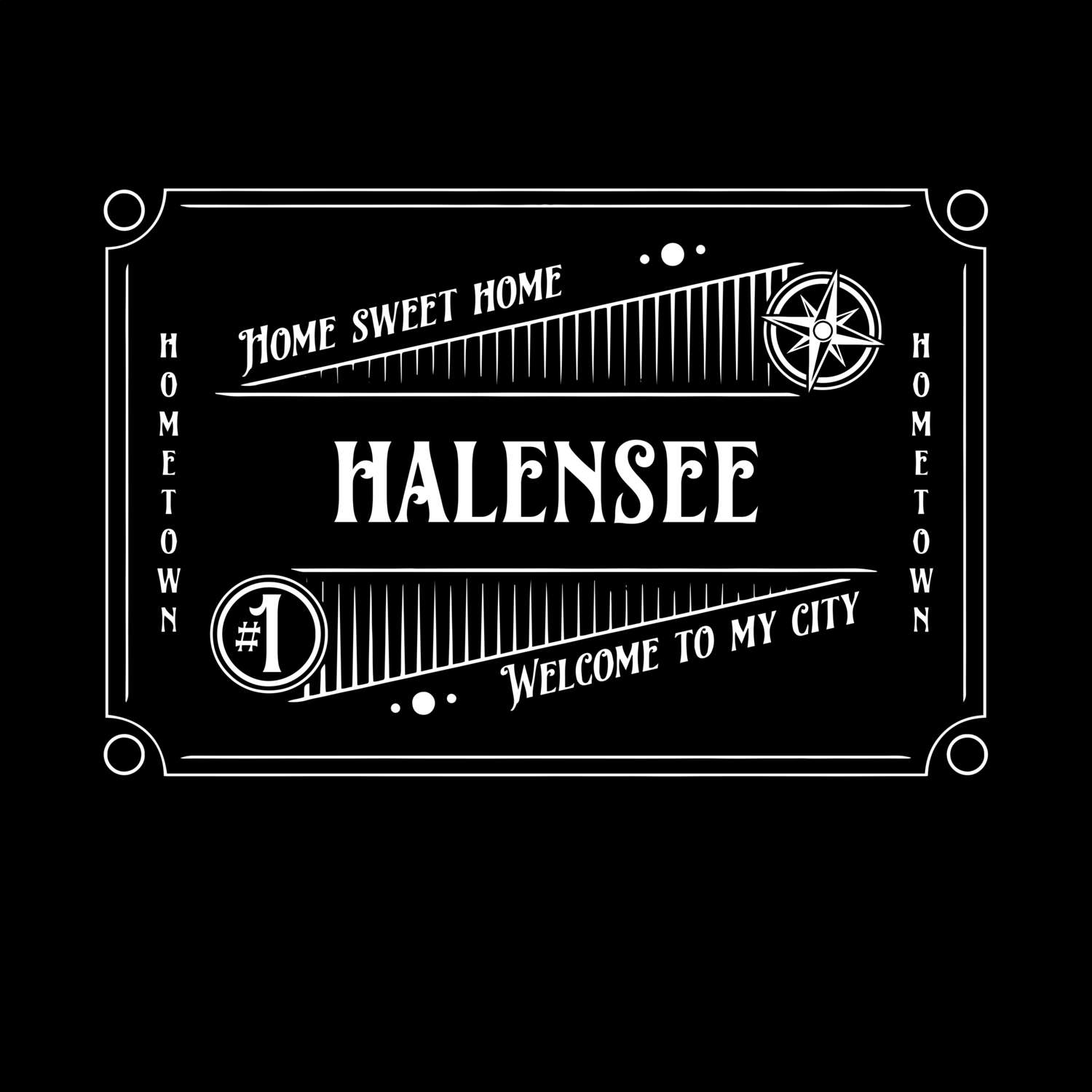 T-Shirt »Rockabilly« für den Ort »Halensee«