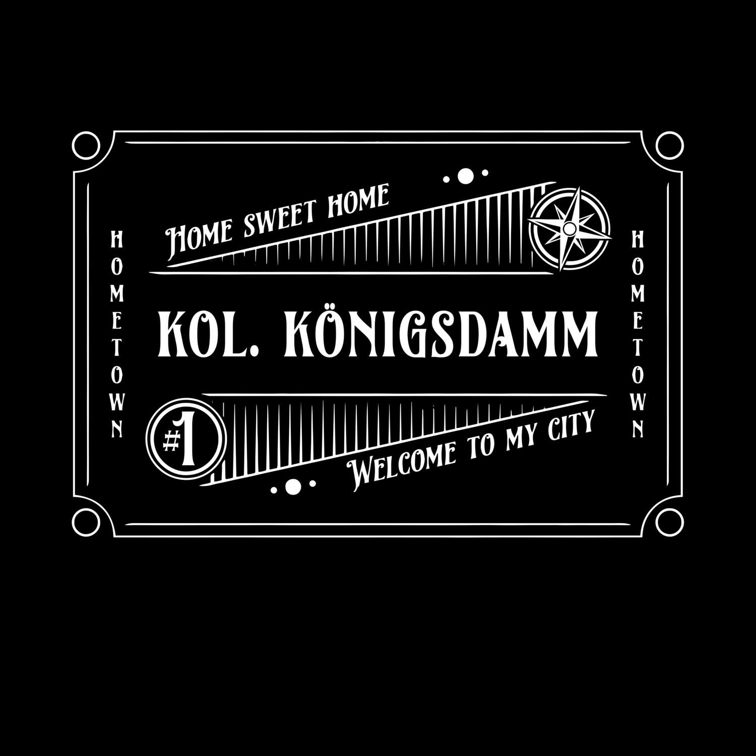 T-Shirt »Rockabilly« für den Ort »Kol. Königsdamm«