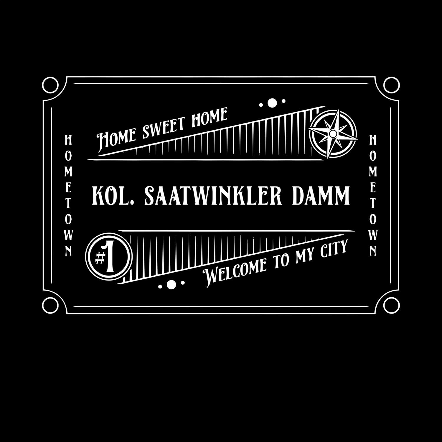 T-Shirt »Rockabilly« für den Ort »Kol. Saatwinkler Damm«