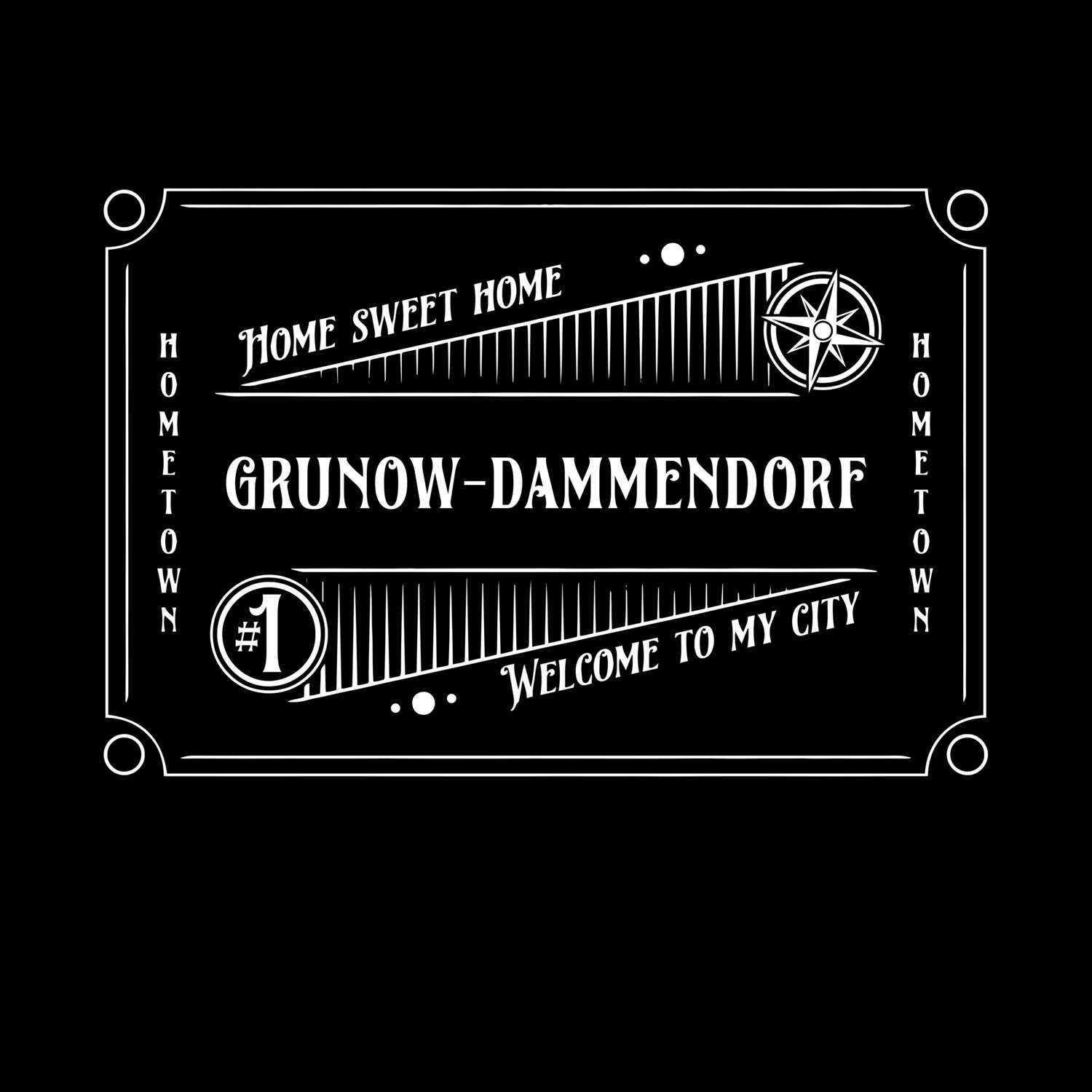 T-Shirt »Rockabilly« für den Ort »Grunow-Dammendorf«