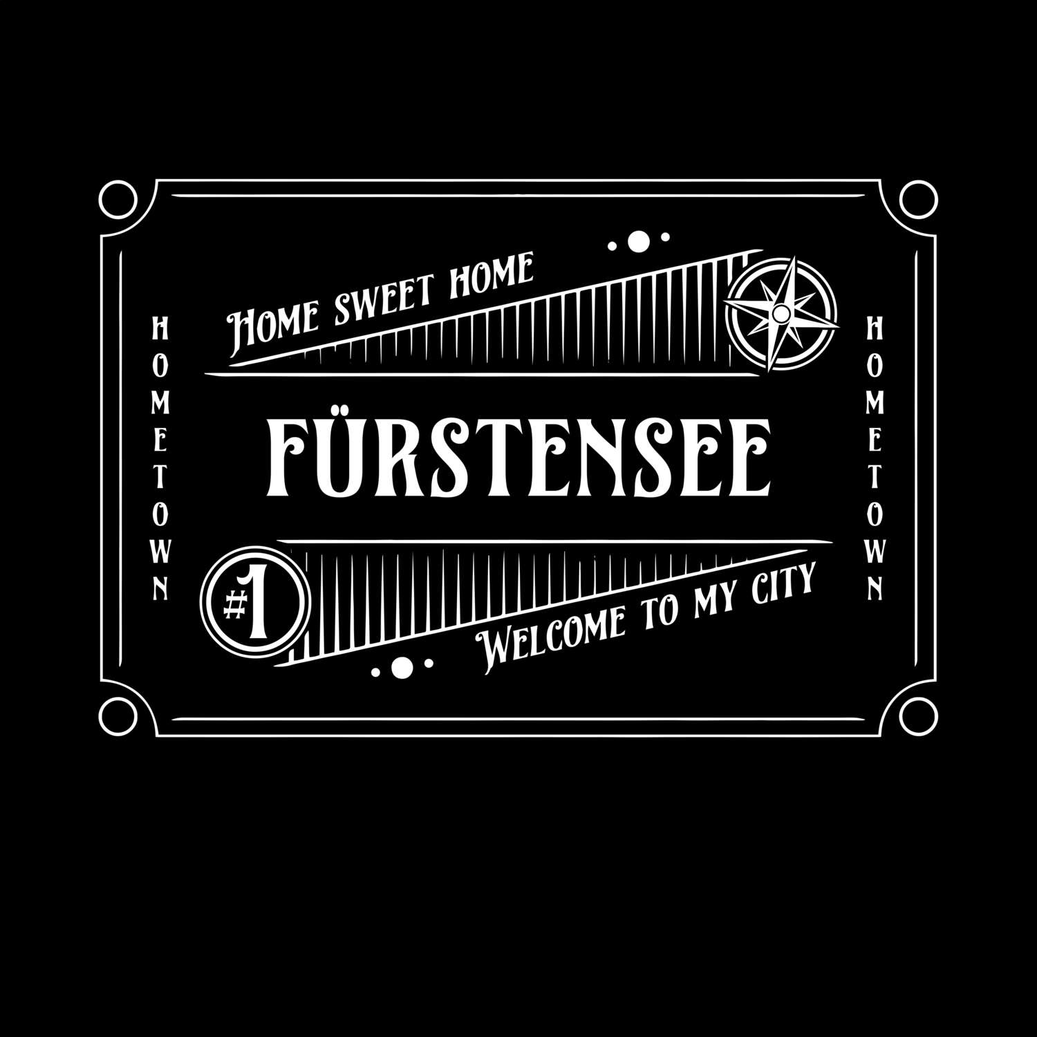 T-Shirt »Rockabilly« für den Ort »Fürstensee«