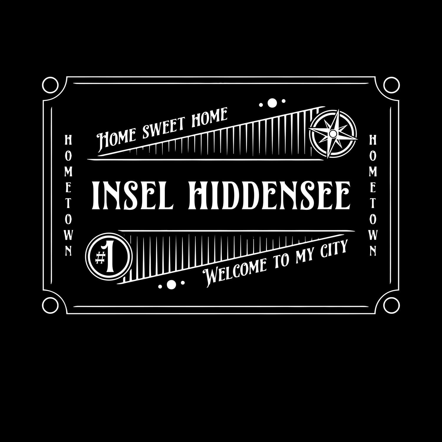 T-Shirt »Rockabilly« für den Ort »Insel Hiddensee«