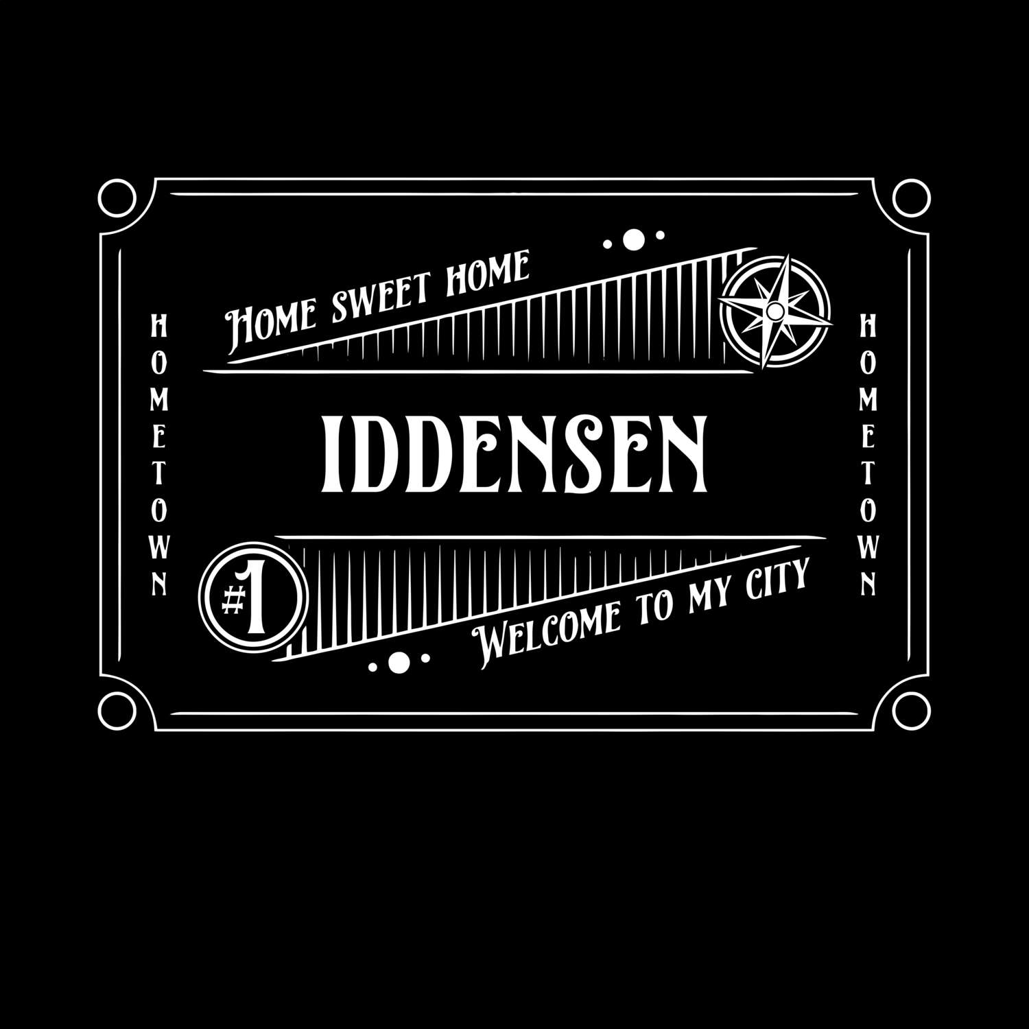 T-Shirt »Rockabilly« für den Ort »Iddensen«