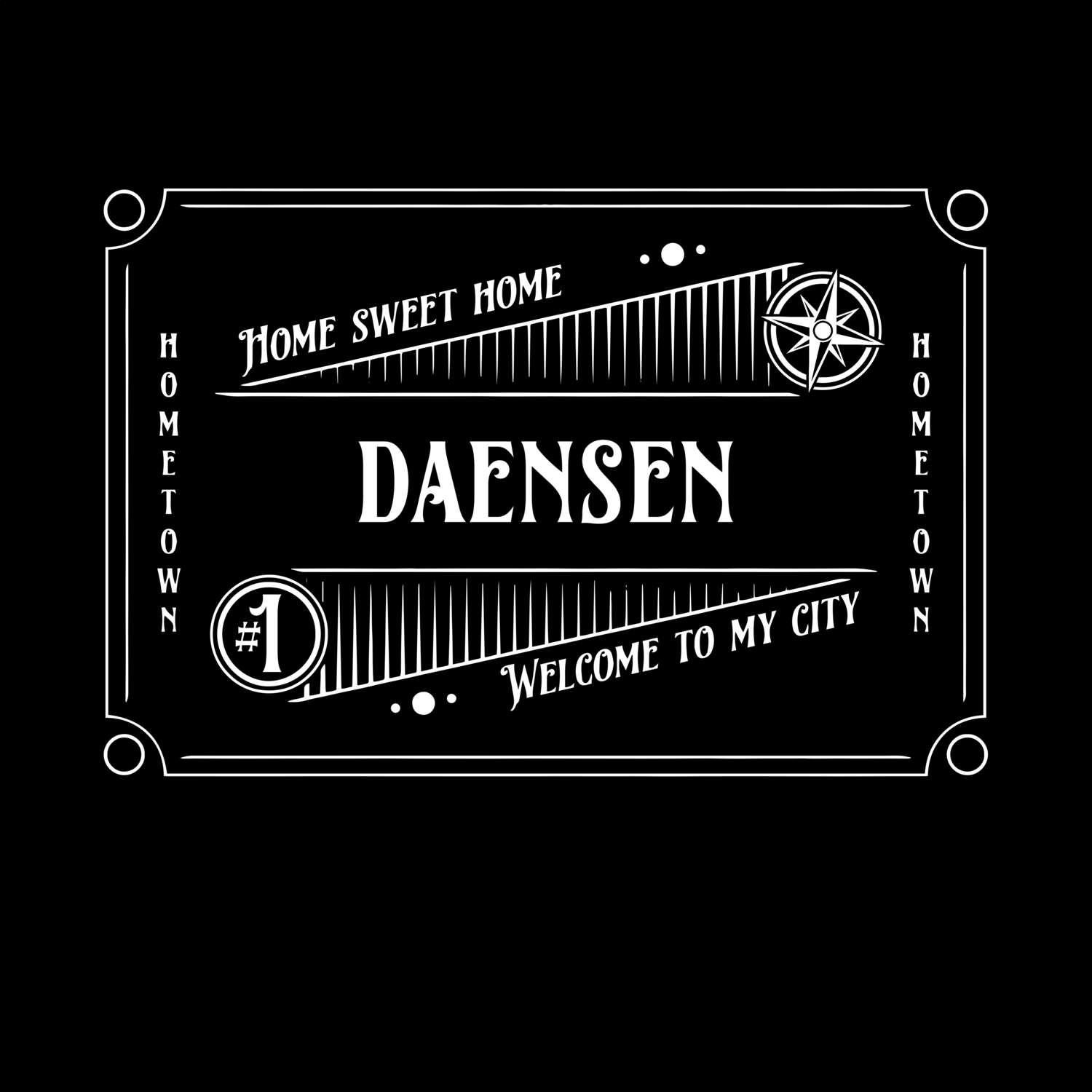 T-Shirt »Rockabilly« für den Ort »Daensen«