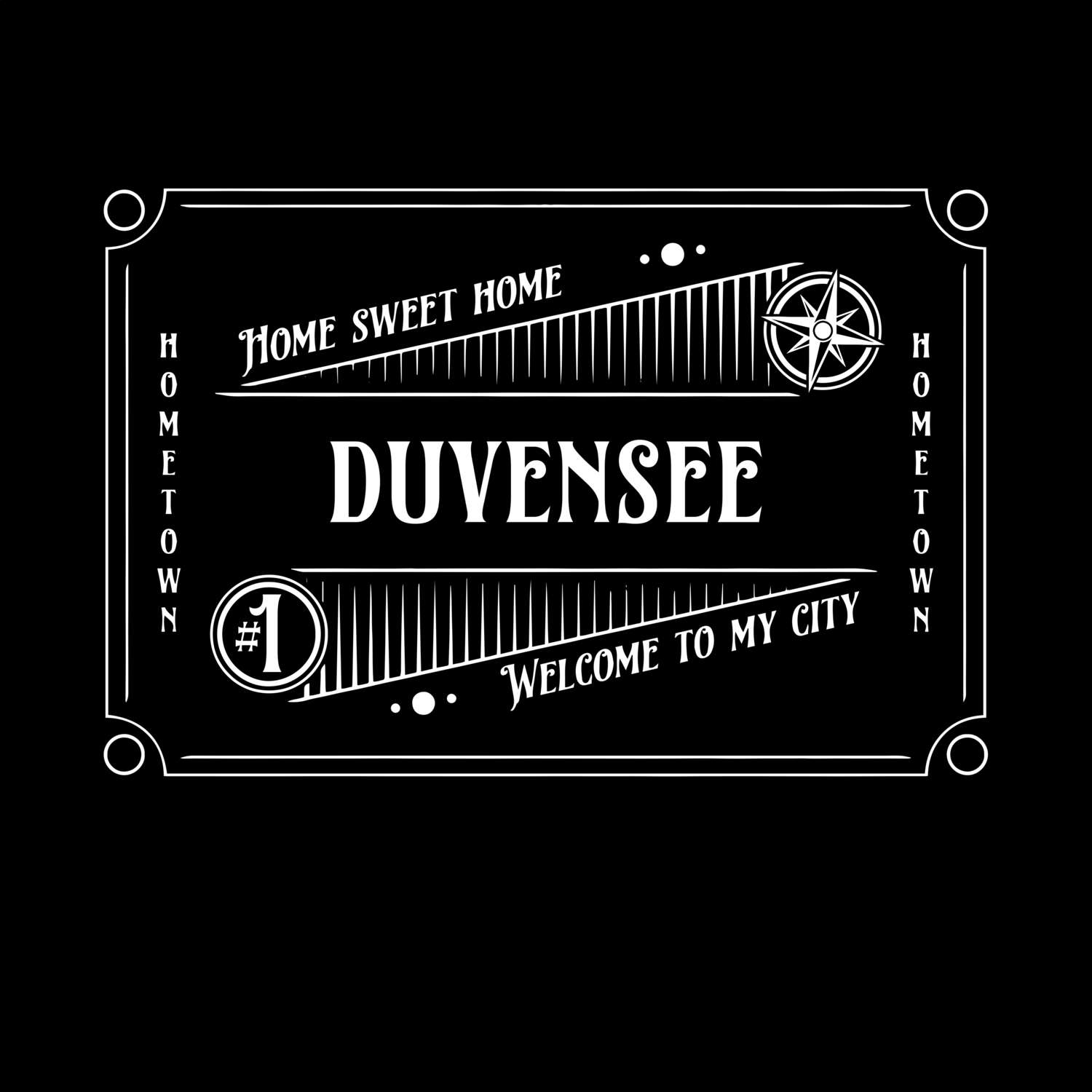 T-Shirt »Rockabilly« für den Ort »Duvensee«