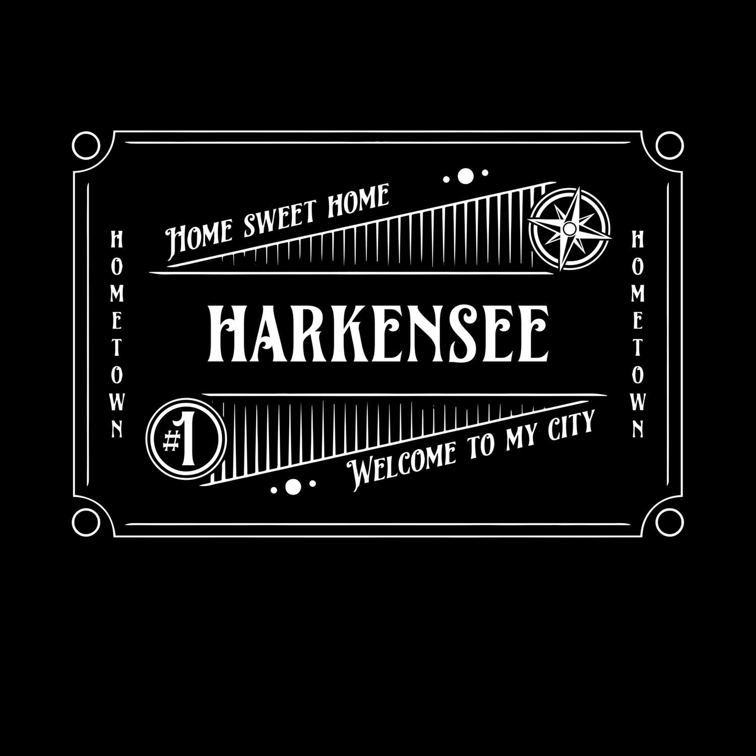 T-Shirt »Rockabilly« für den Ort »Harkensee«