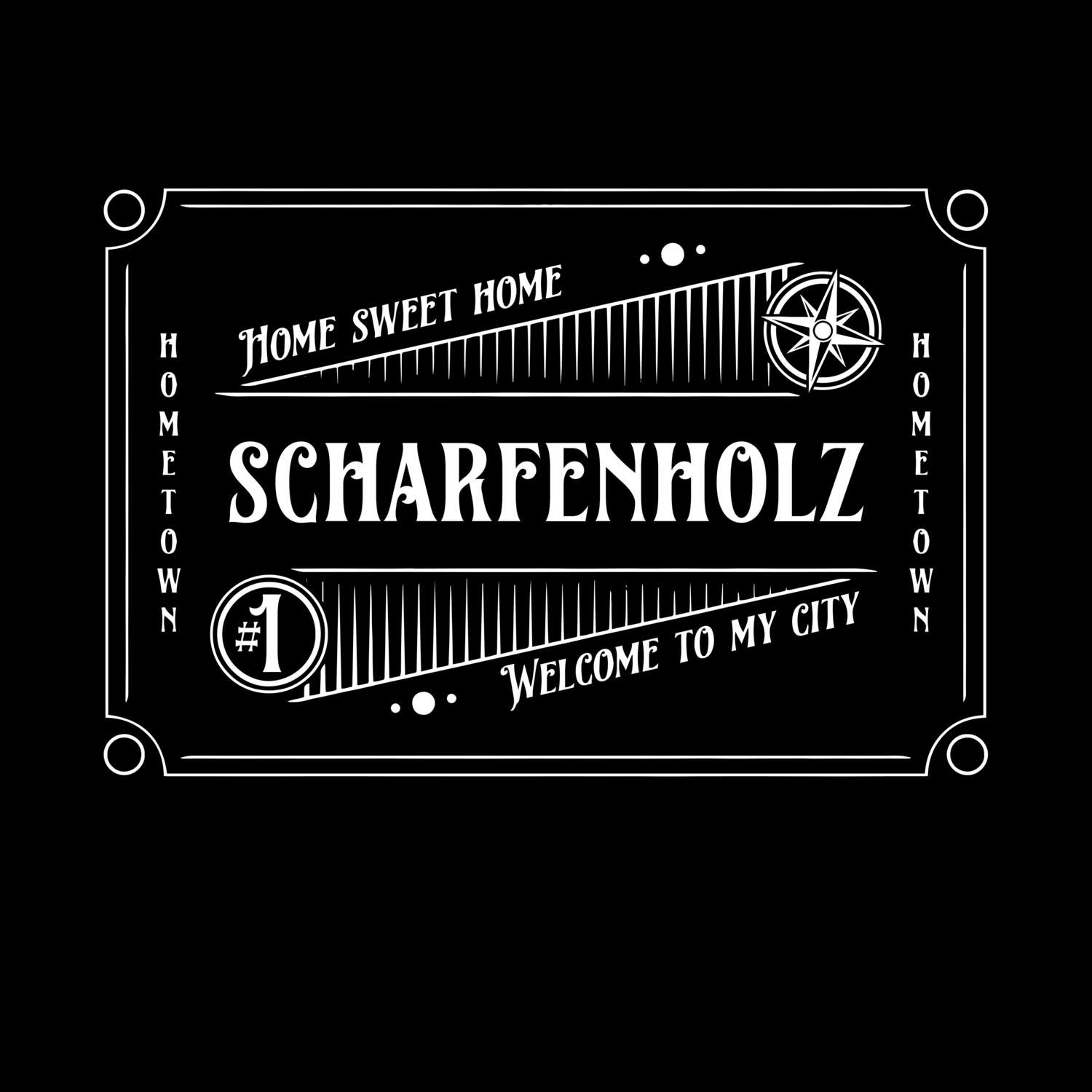 T-Shirt »Rockabilly« für den Ort »Scharfenholz«