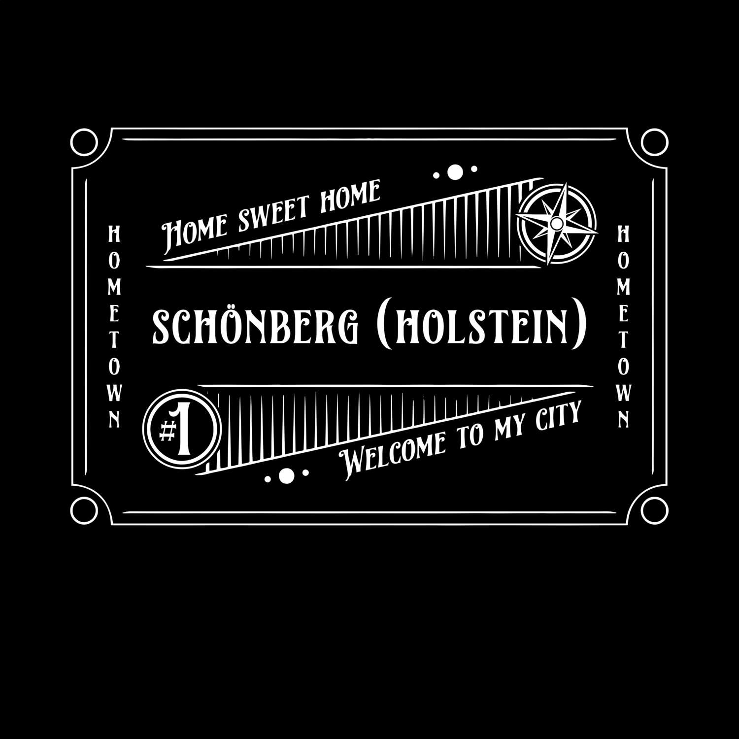 T-Shirt »Rockabilly« für den Ort »Schönberg (Holstein)«