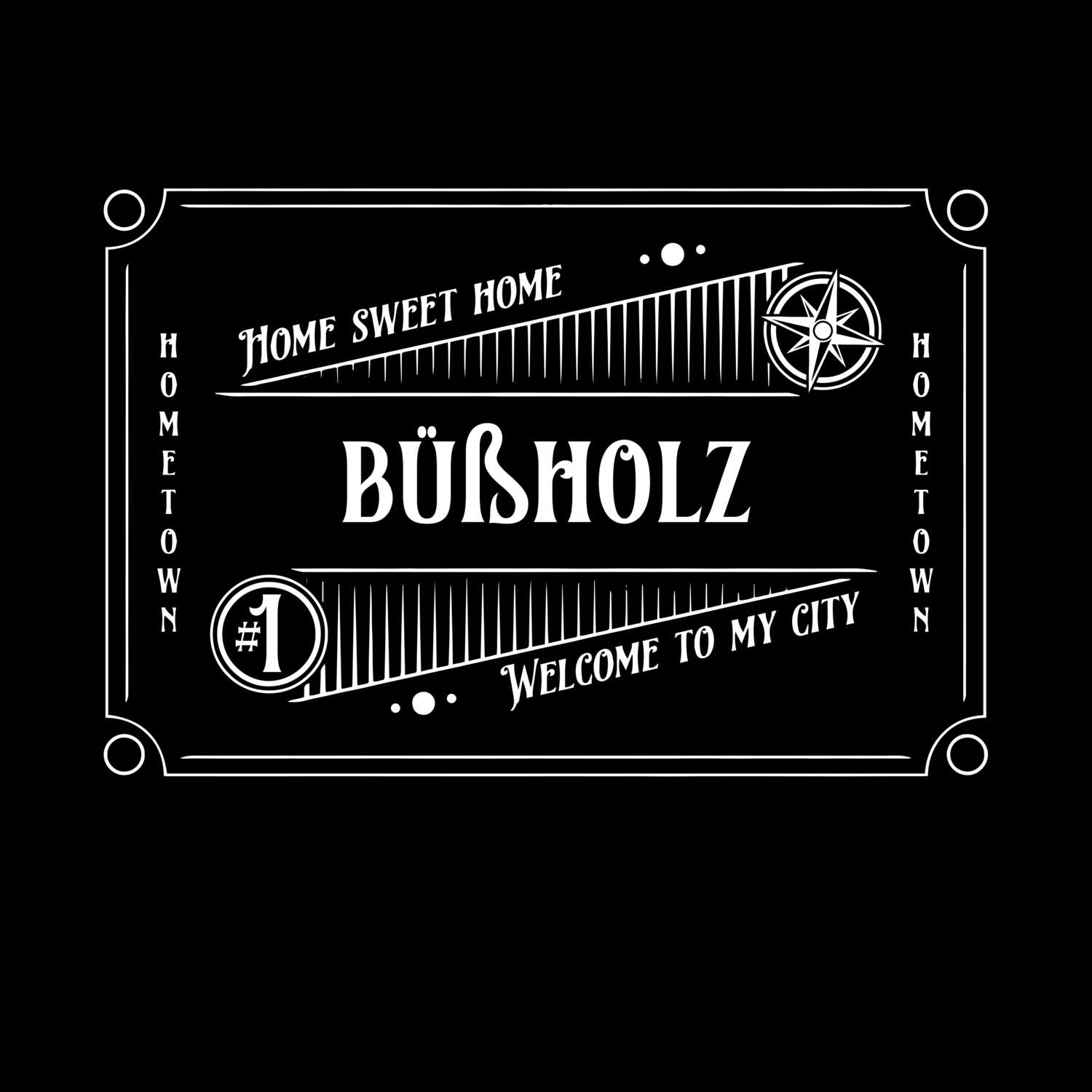 T-Shirt »Rockabilly« für den Ort »Büßholz«