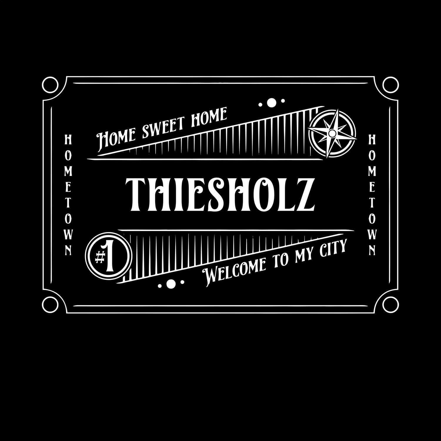 T-Shirt »Rockabilly« für den Ort »Thiesholz«