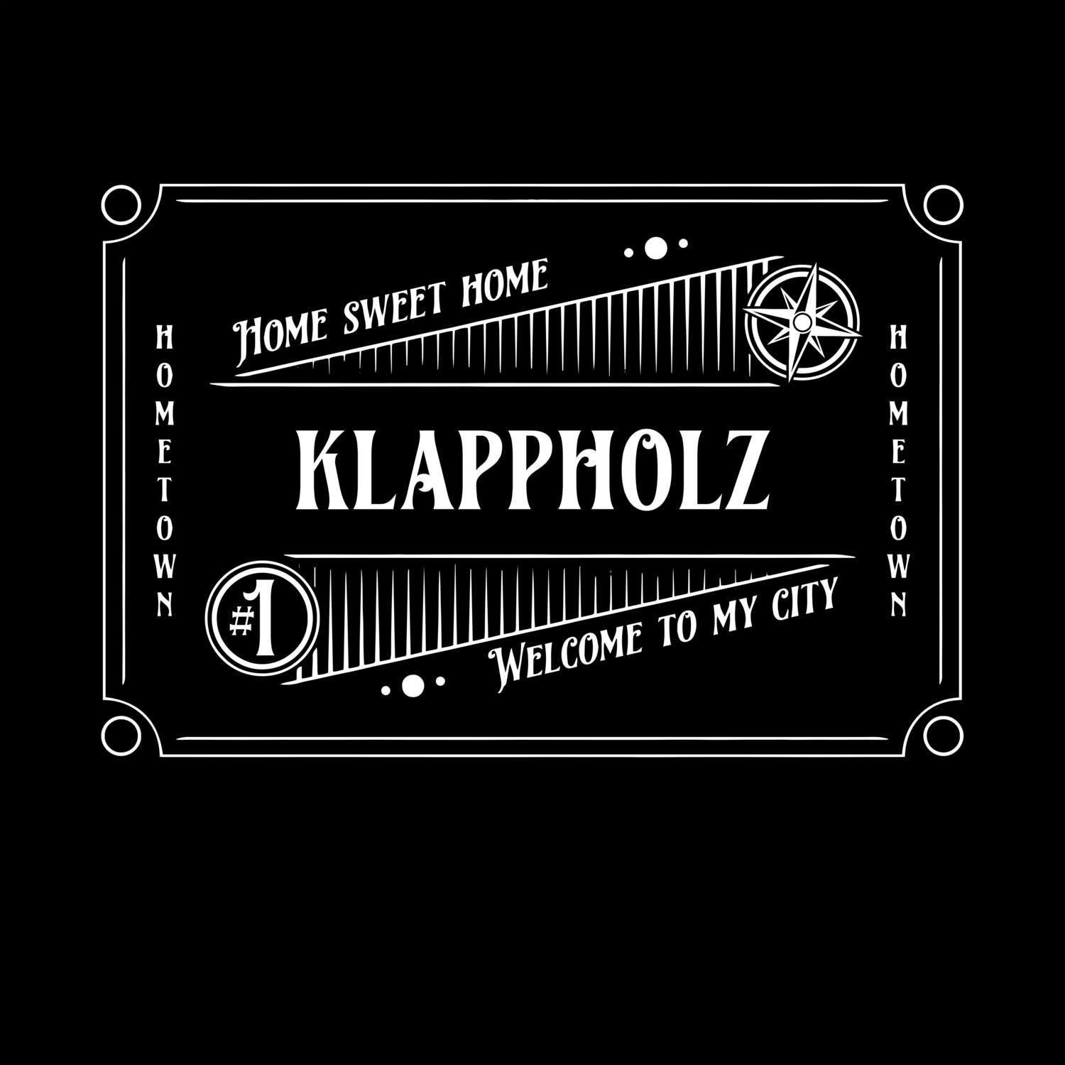 T-Shirt »Rockabilly« für den Ort »Klappholz«