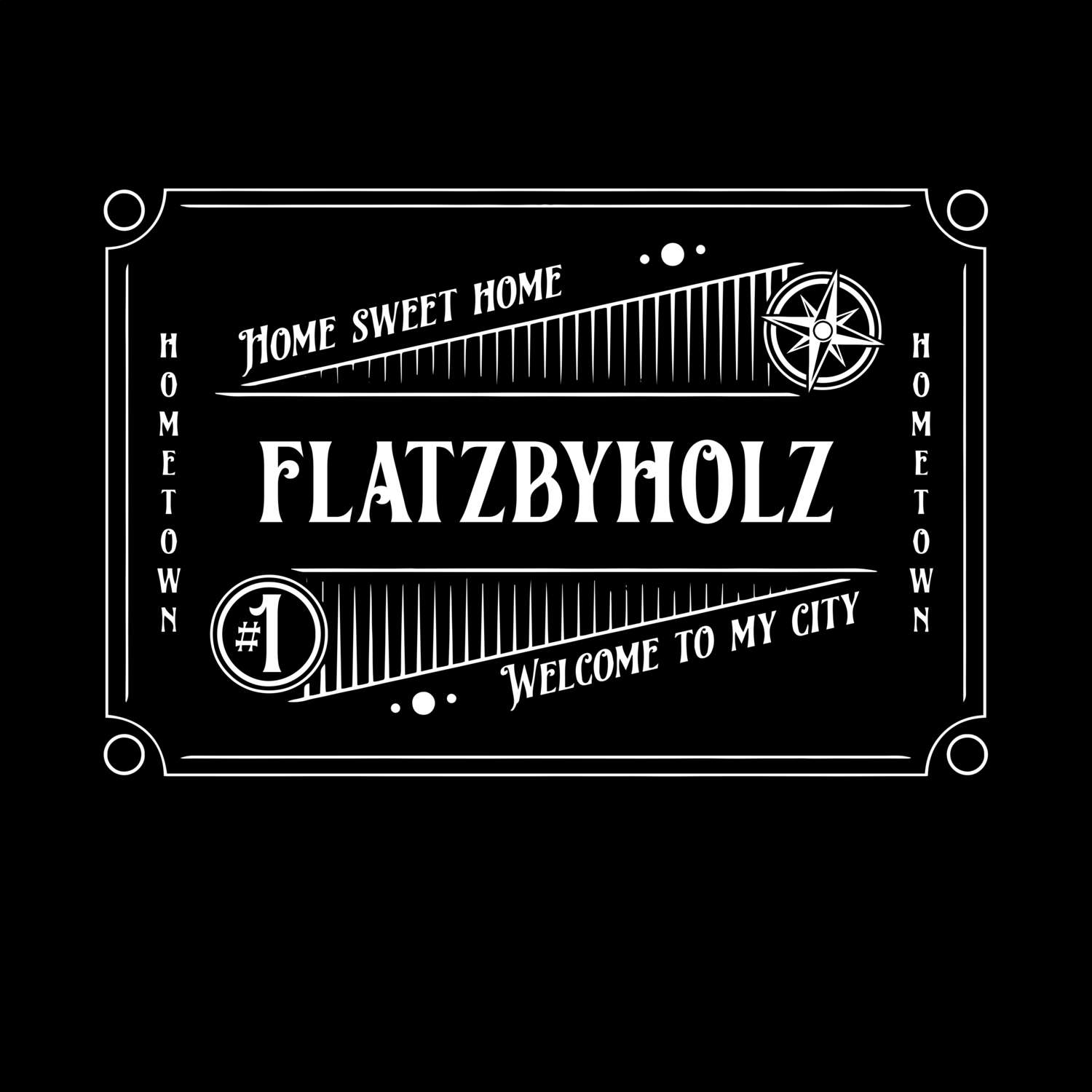 T-Shirt »Rockabilly« für den Ort »Flatzbyholz«