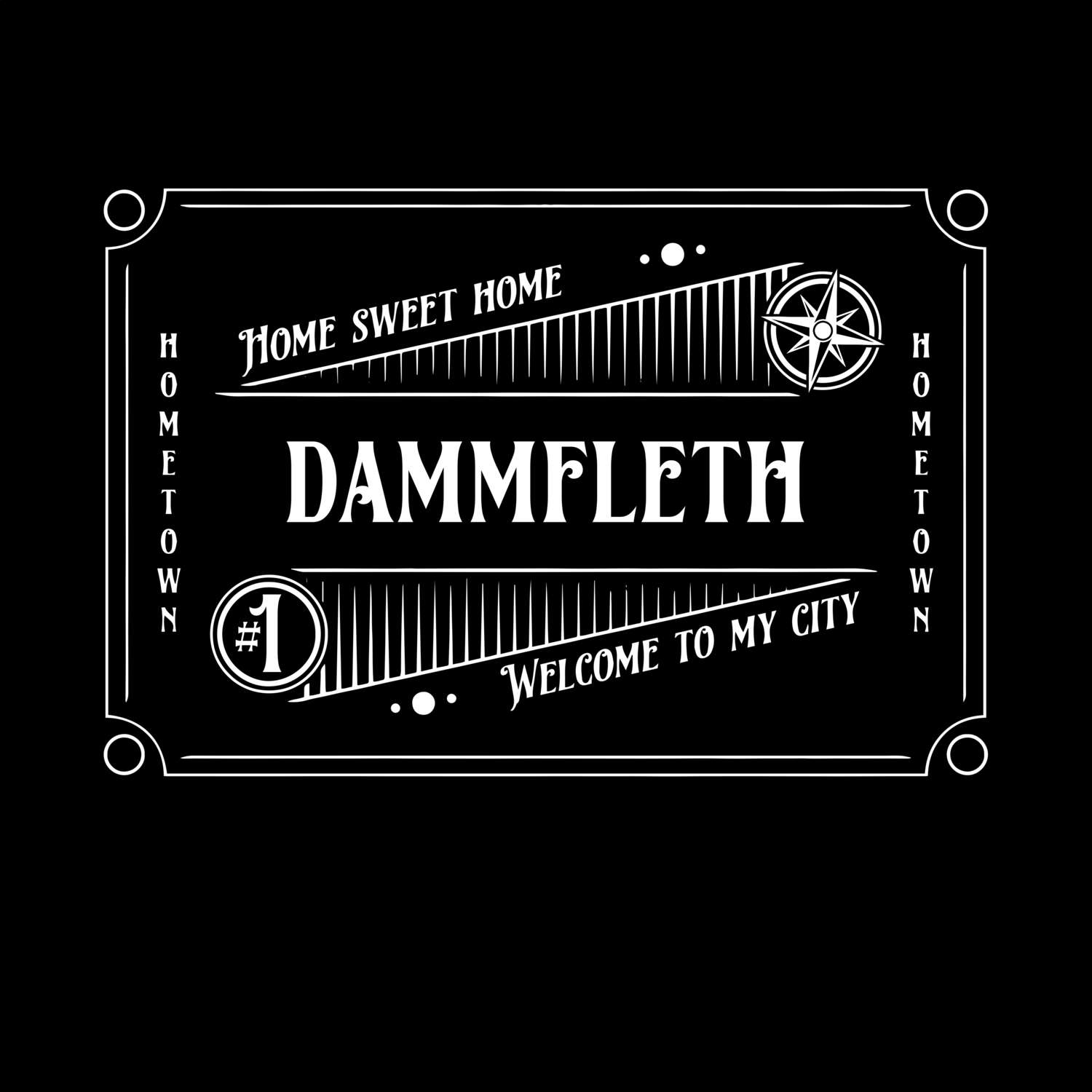 T-Shirt »Rockabilly« für den Ort »Dammfleth«