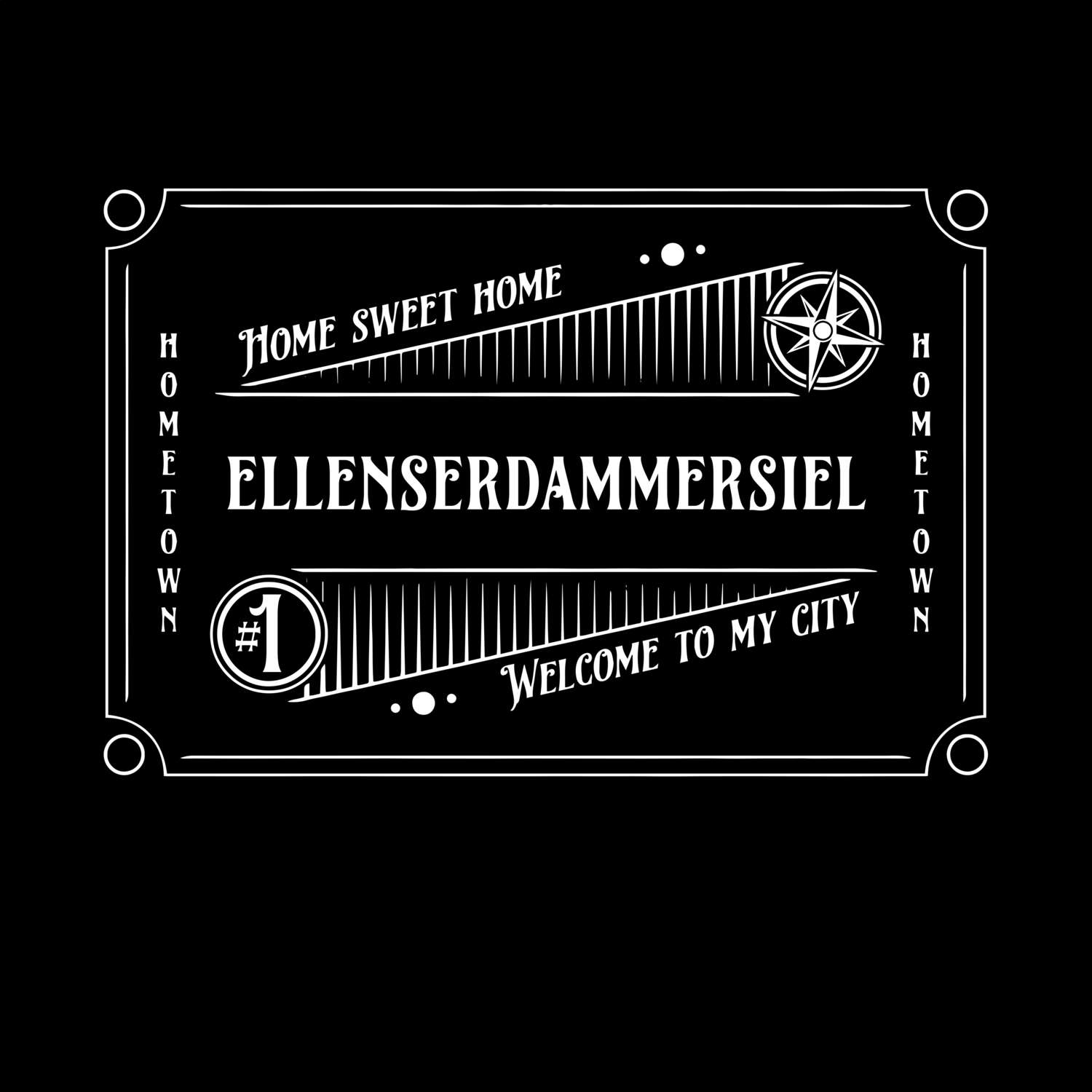 T-Shirt »Rockabilly« für den Ort »Ellenserdammersiel«