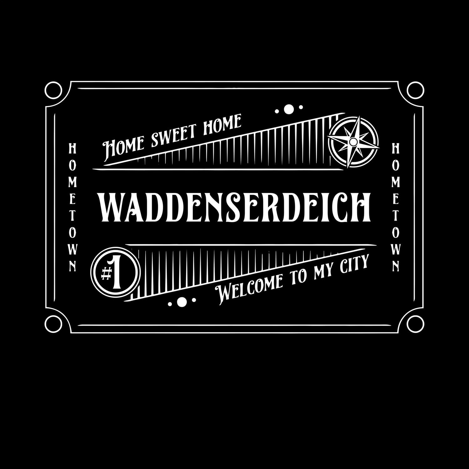 T-Shirt »Rockabilly« für den Ort »Waddenserdeich«