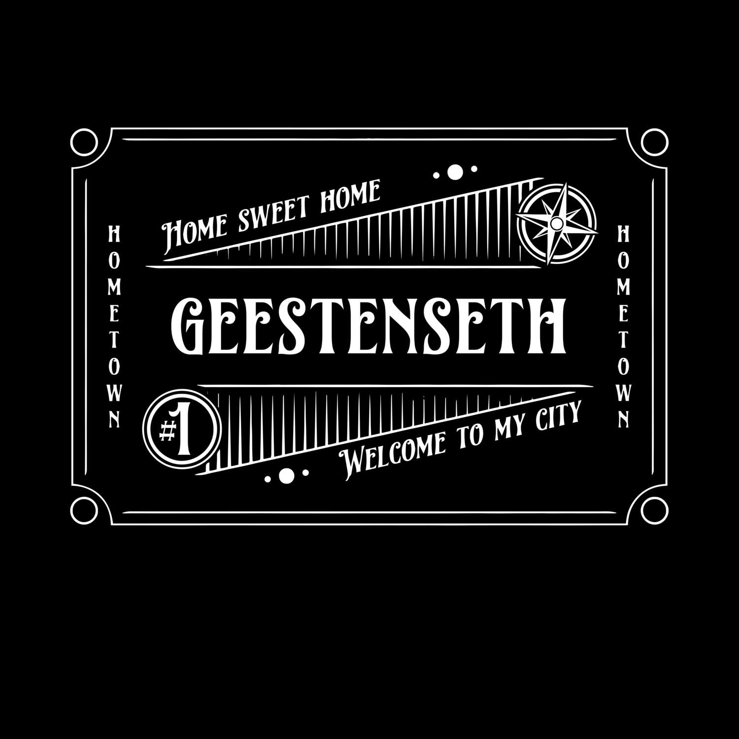 T-Shirt »Rockabilly« für den Ort »Geestenseth«