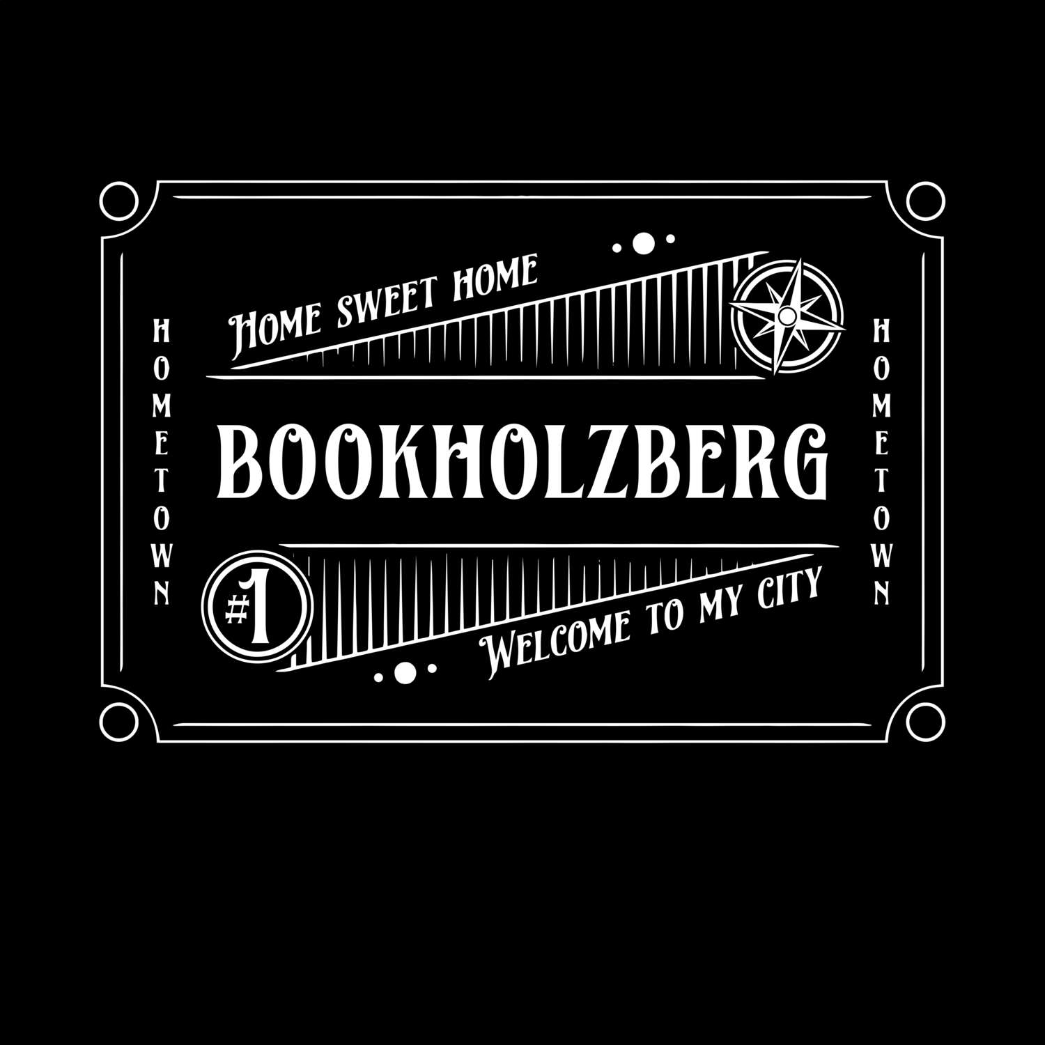 T-Shirt »Rockabilly« für den Ort »Bookholzberg«