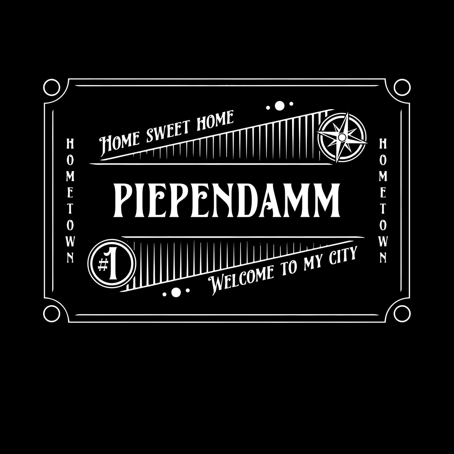 T-Shirt »Rockabilly« für den Ort »Piependamm«