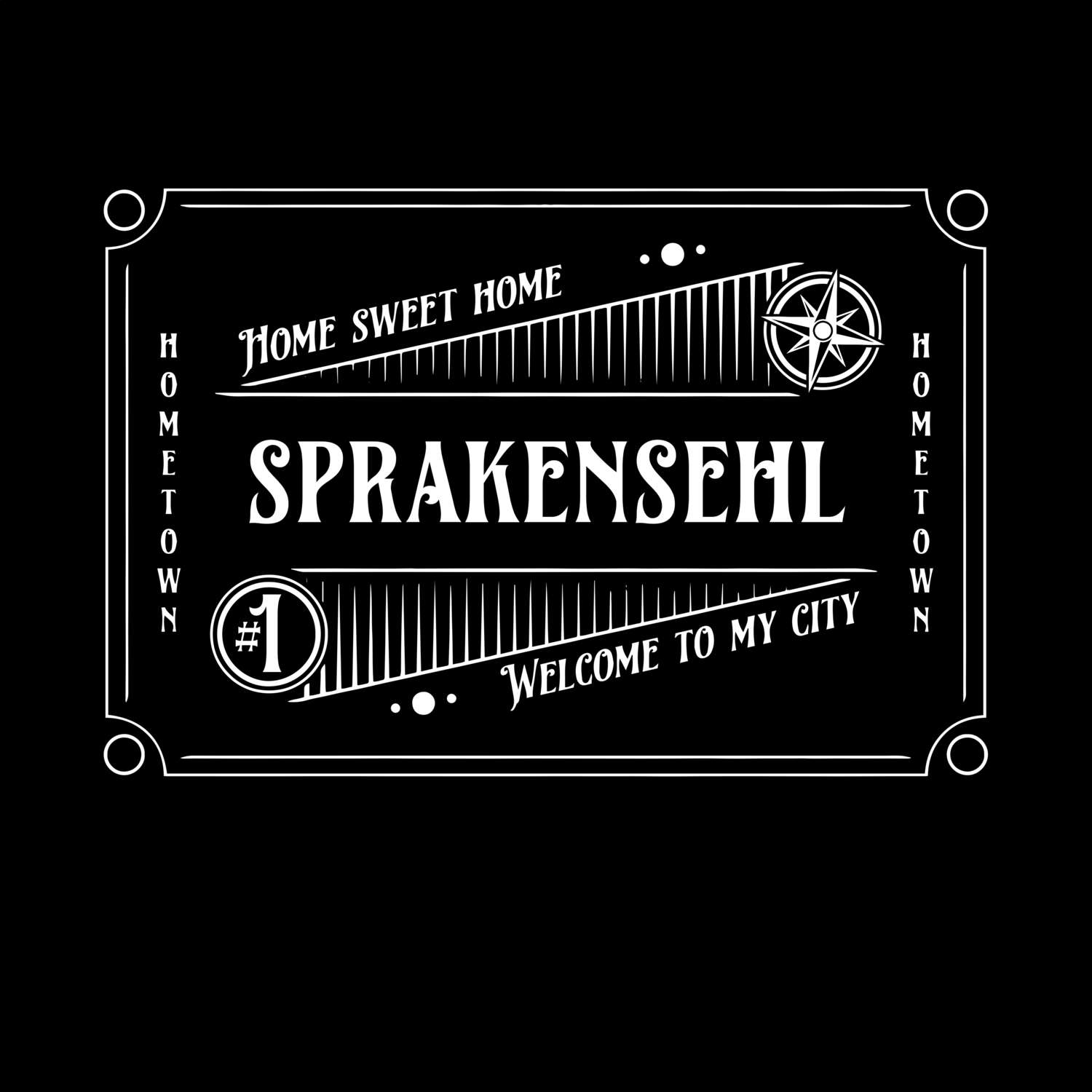 T-Shirt »Rockabilly« für den Ort »Sprakensehl«