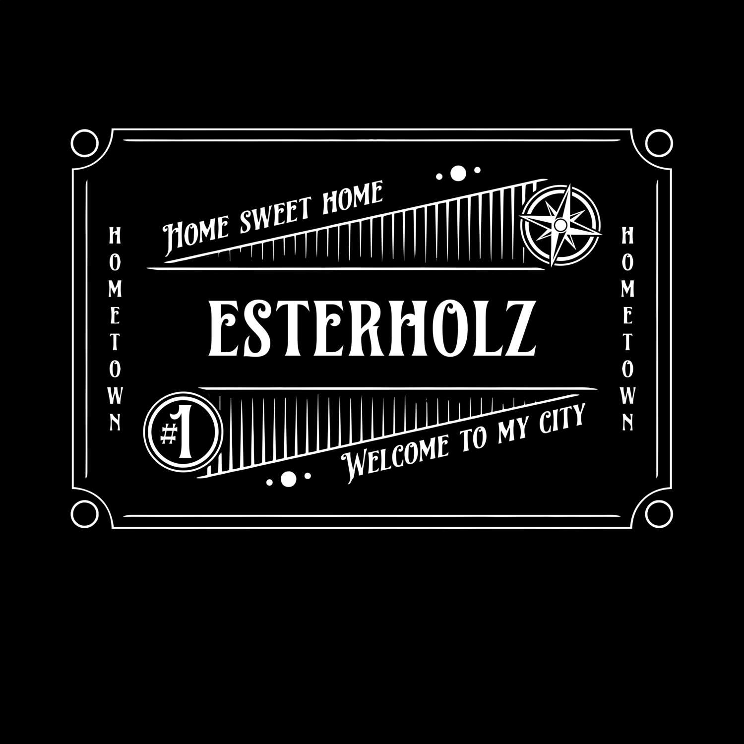 T-Shirt »Rockabilly« für den Ort »Esterholz«