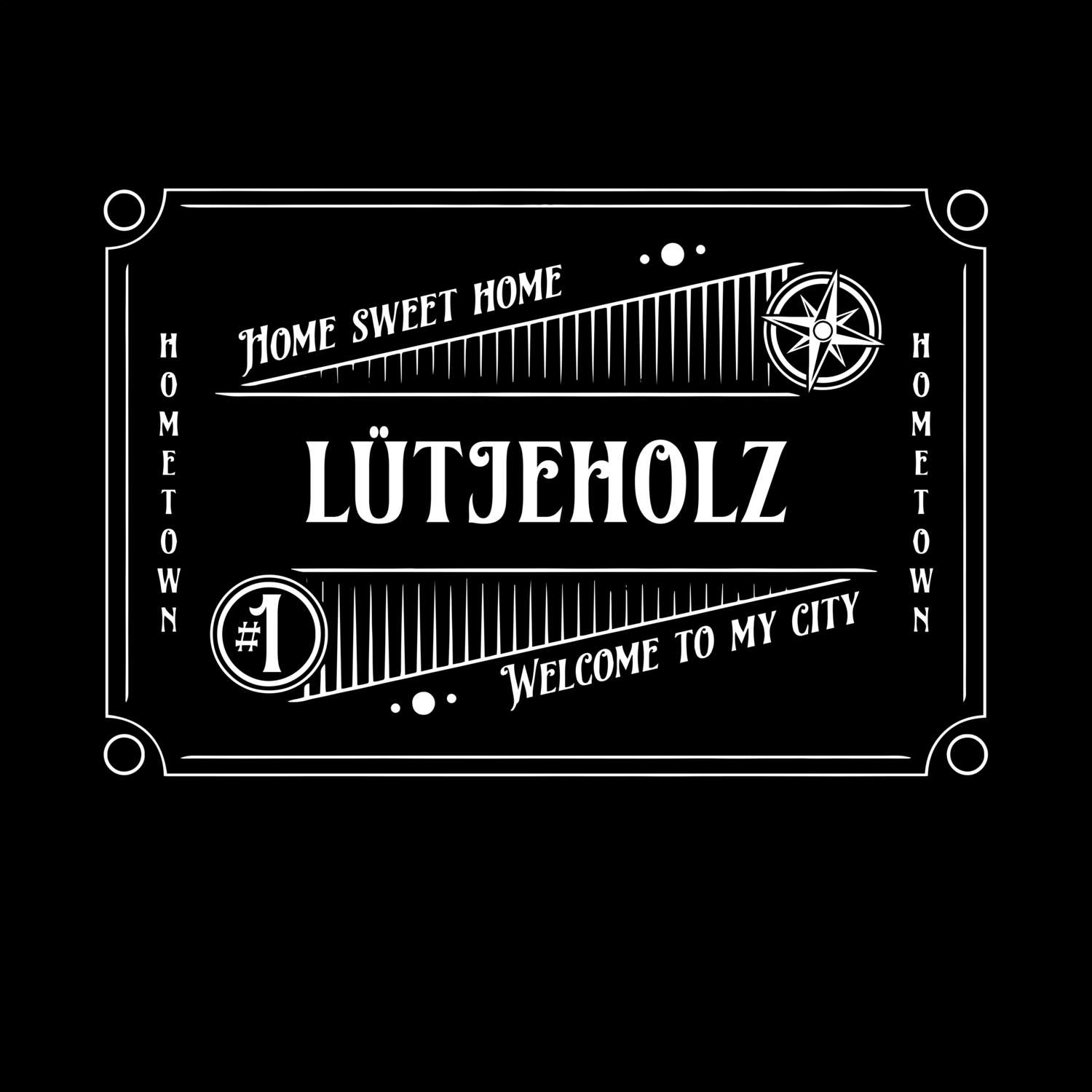 T-Shirt »Rockabilly« für den Ort »Lütjeholz«