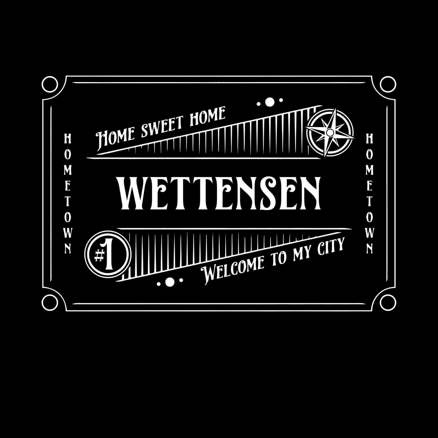 T-Shirt »Rockabilly« für den Ort »Wettensen«