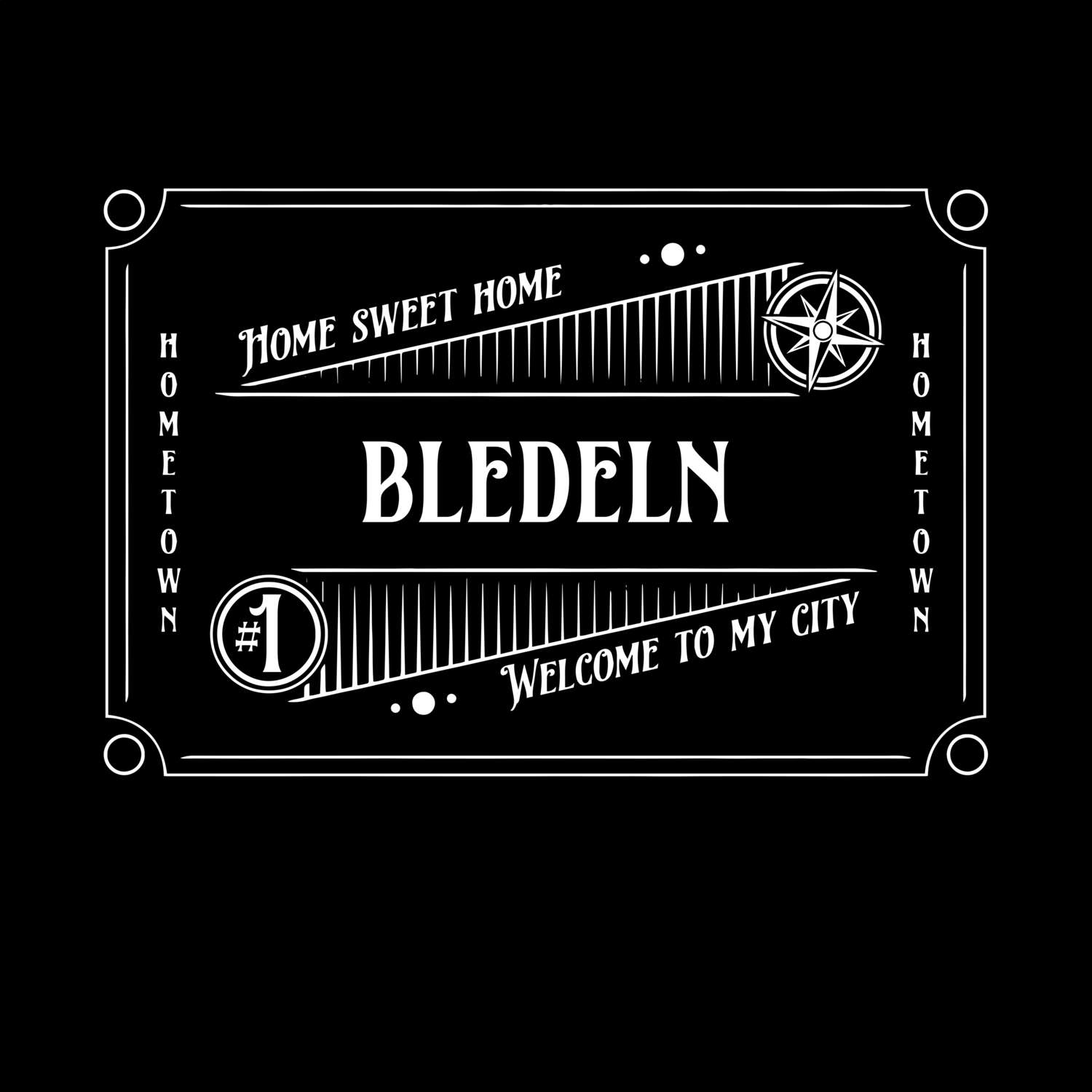 T-Shirt »Rockabilly« für den Ort »Bledeln«