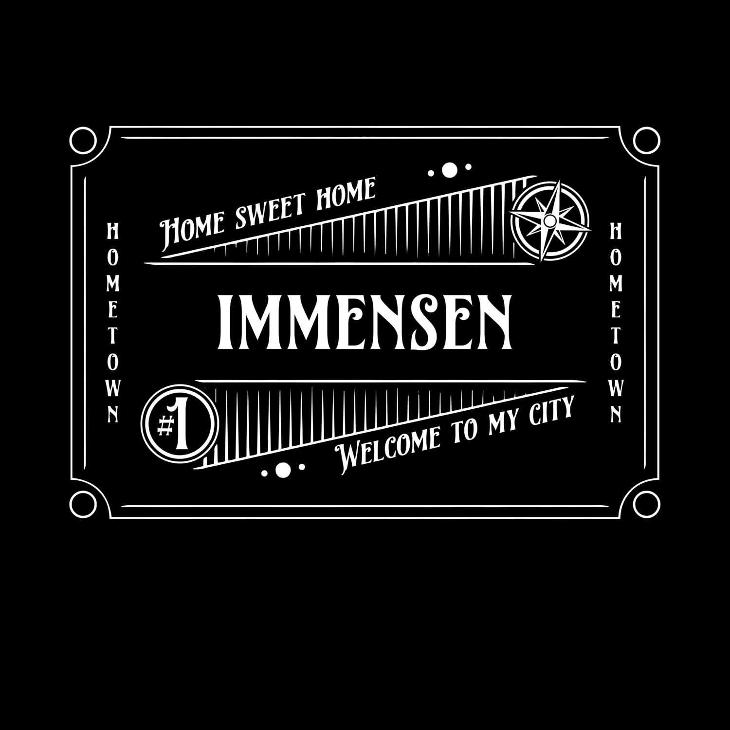 T-Shirt »Rockabilly« für den Ort »Immensen«