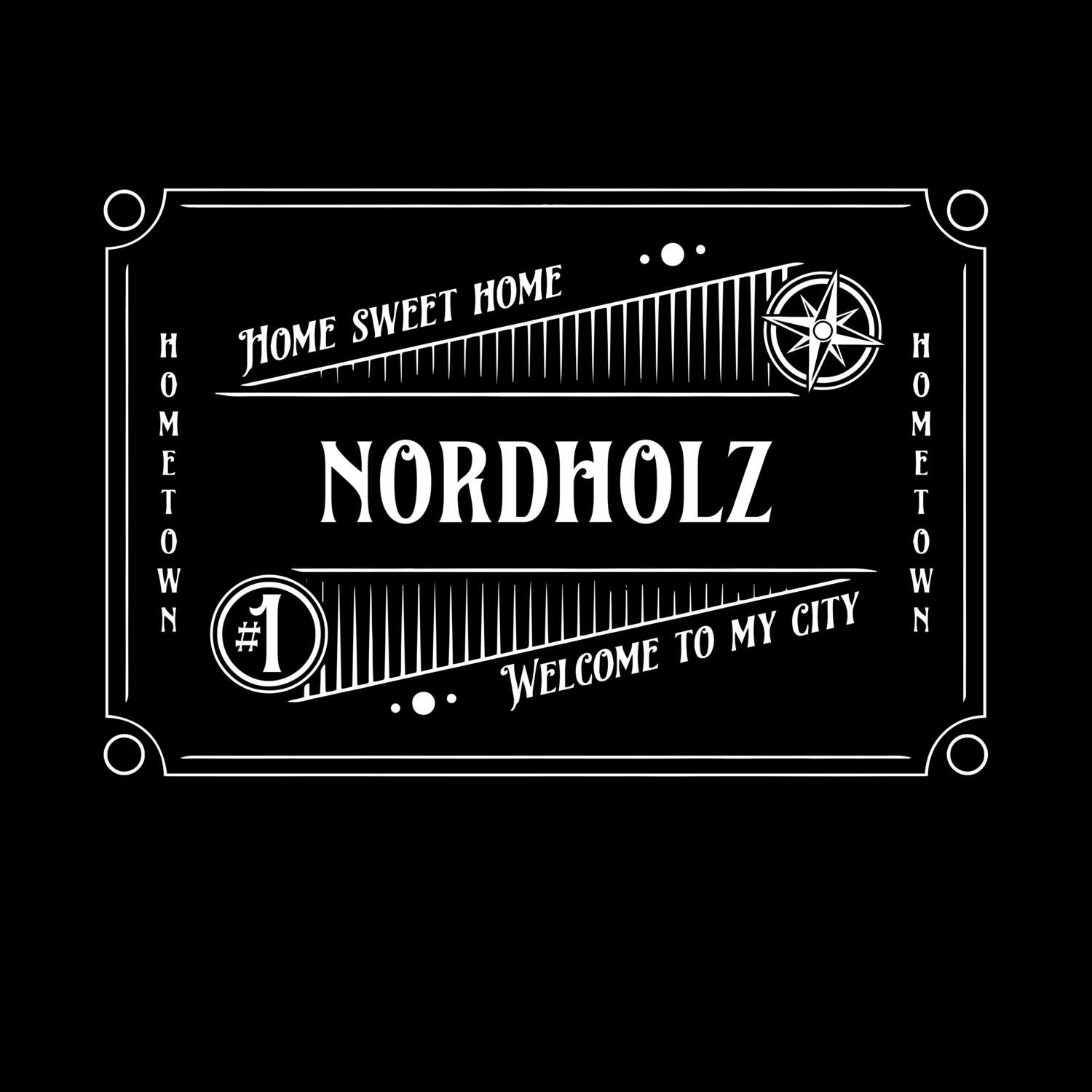 T-Shirt »Rockabilly« für den Ort »Nordholz«