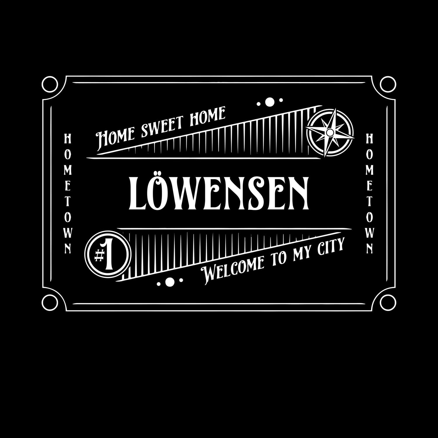 T-Shirt »Rockabilly« für den Ort »Löwensen«