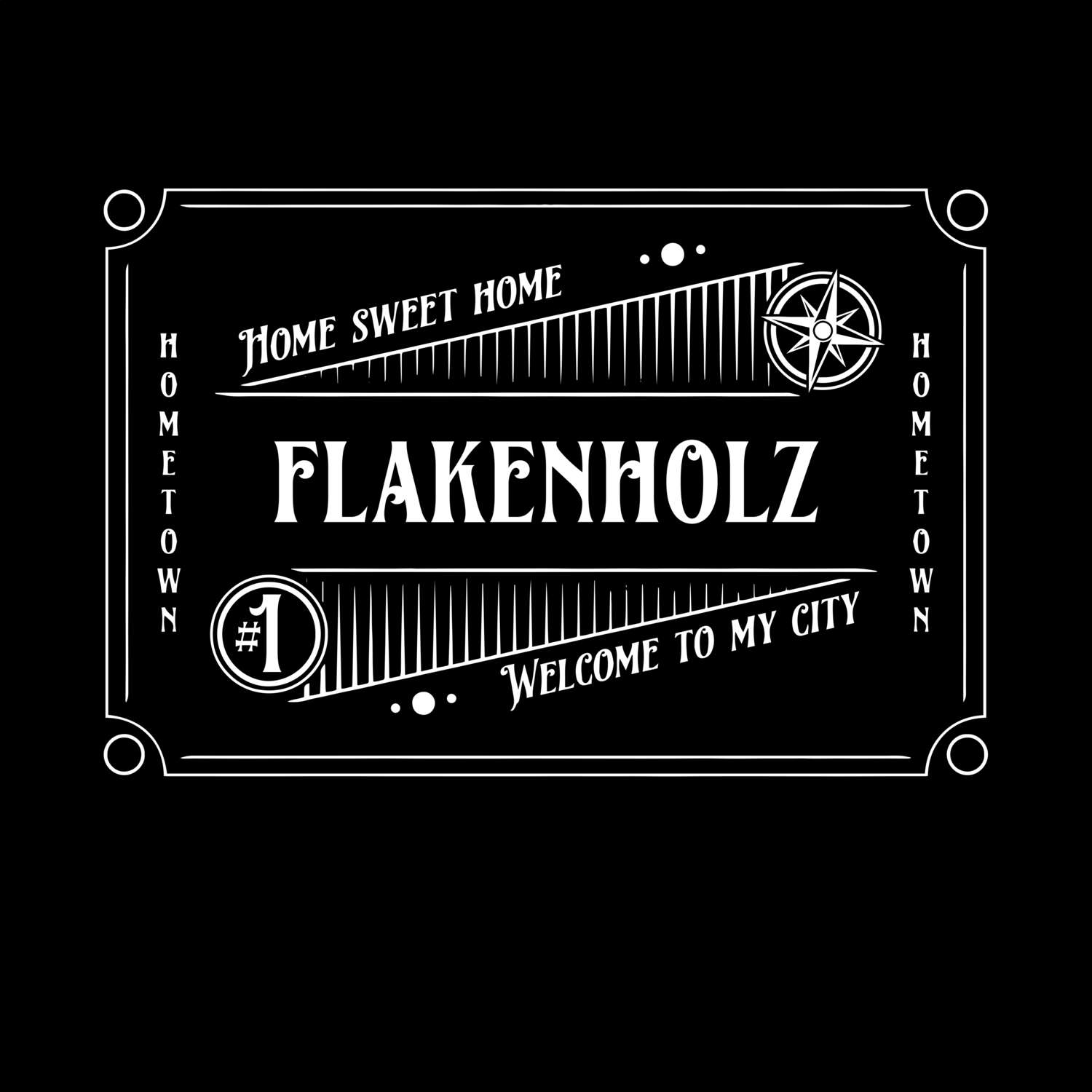 T-Shirt »Rockabilly« für den Ort »Flakenholz«