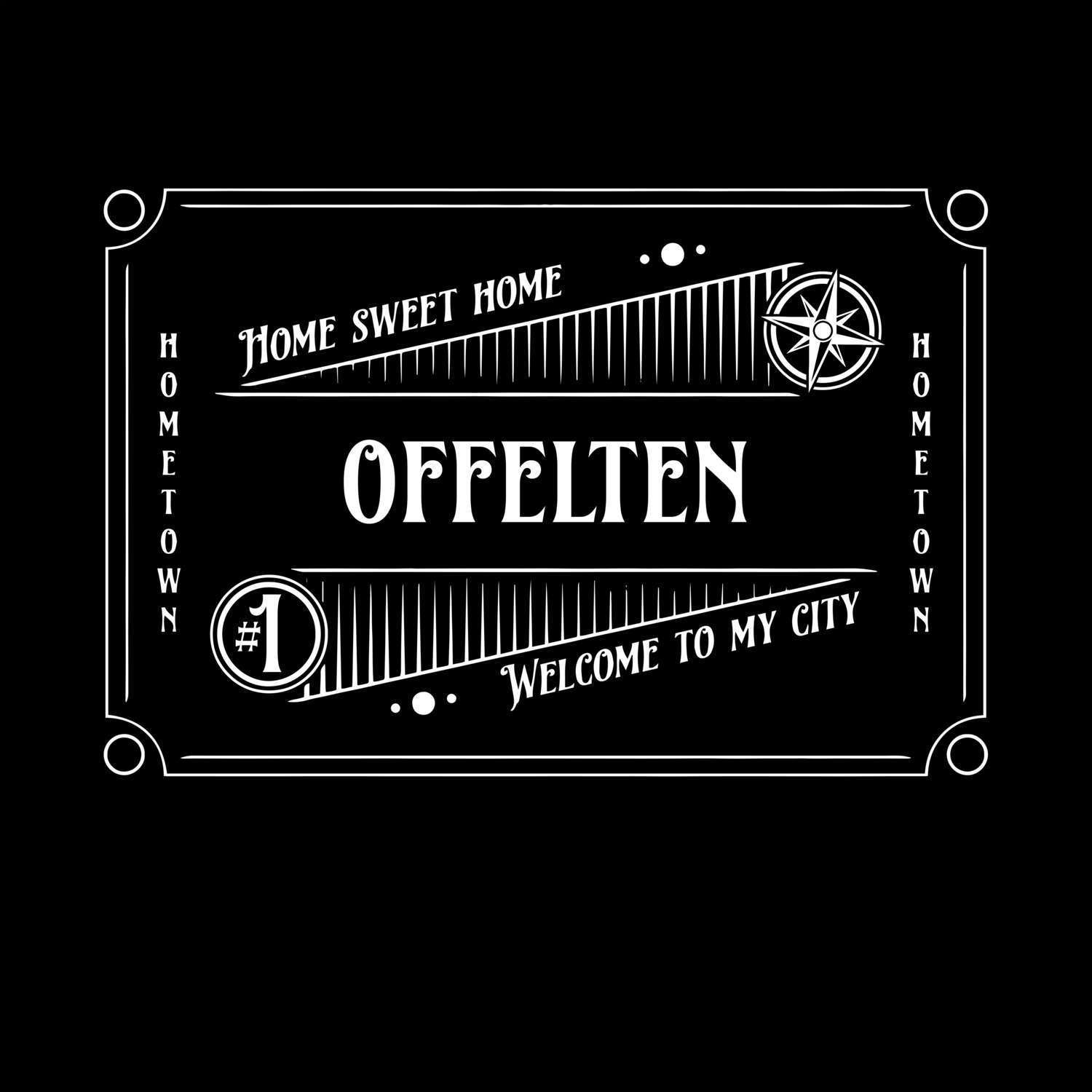 T-Shirt »Rockabilly« für den Ort »Offelten«