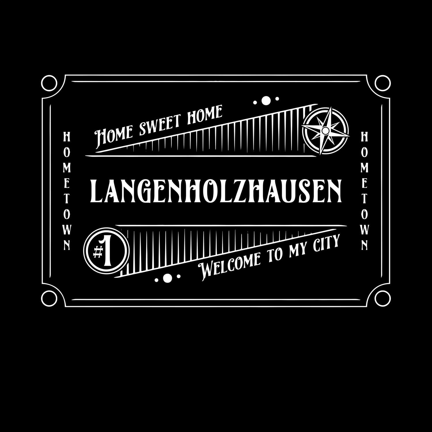 T-Shirt »Rockabilly« für den Ort »Langenholzhausen«