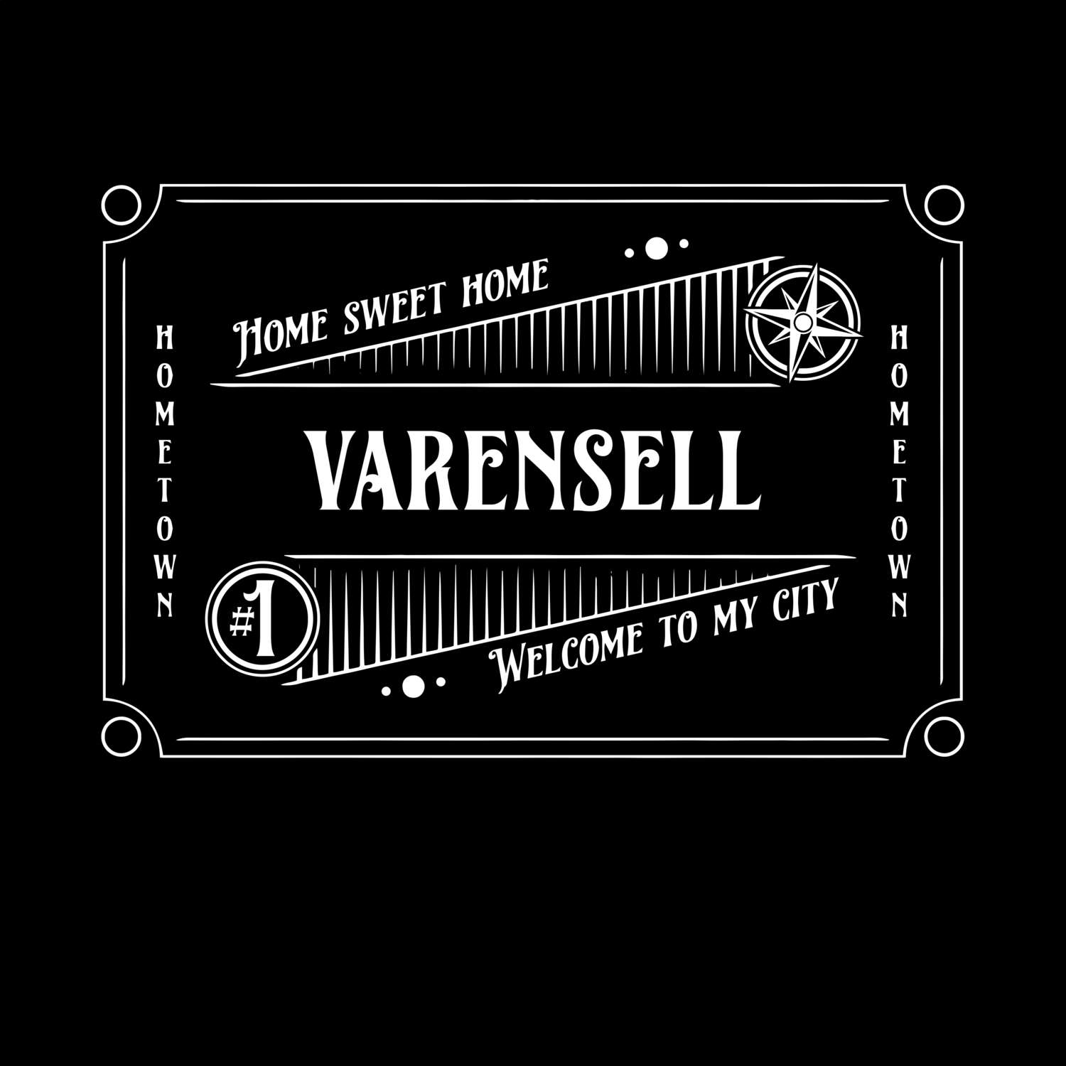 T-Shirt »Rockabilly« für den Ort »Varensell«