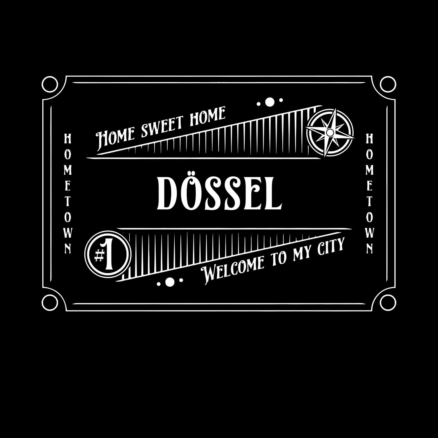 T-Shirt »Rockabilly« für den Ort »Dössel«