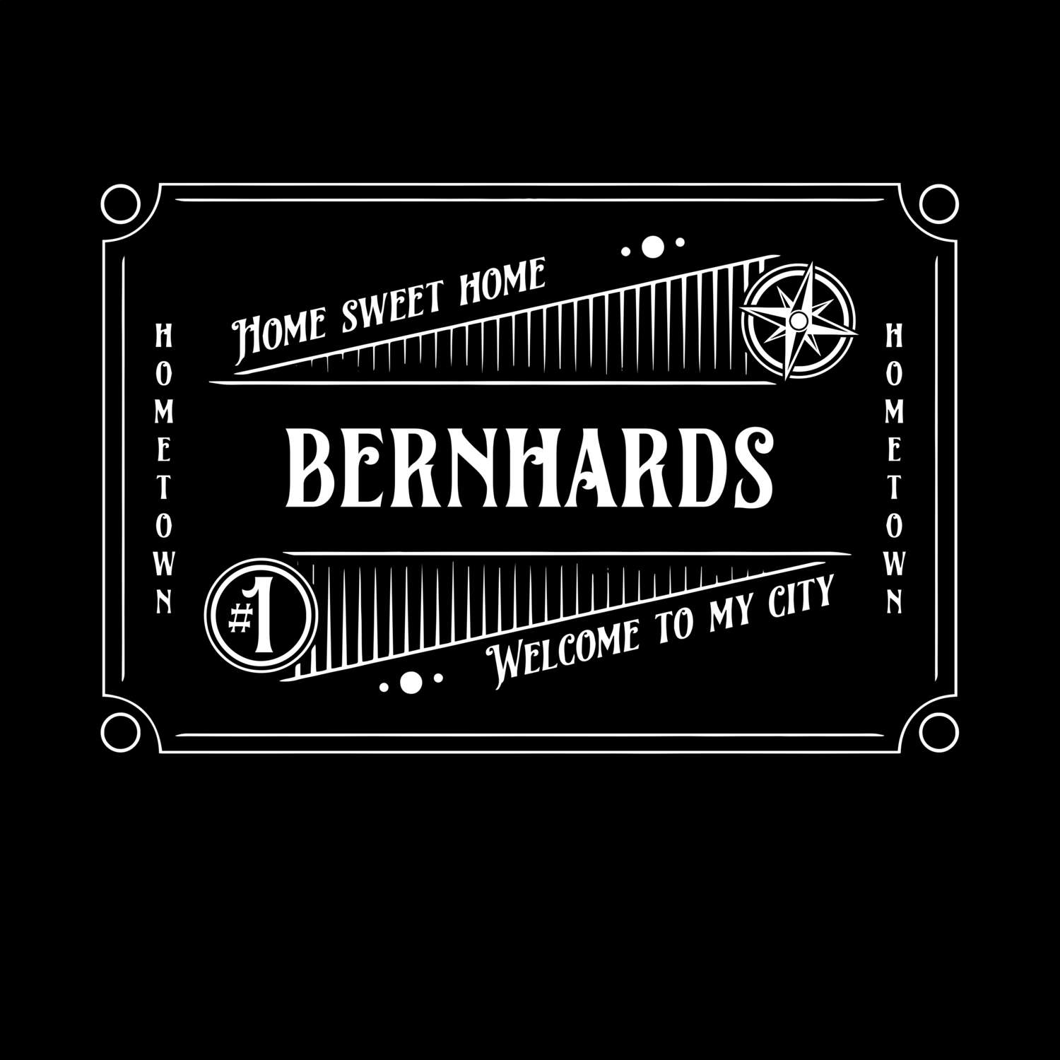 T-Shirt »Rockabilly« für den Ort »Bernhards«