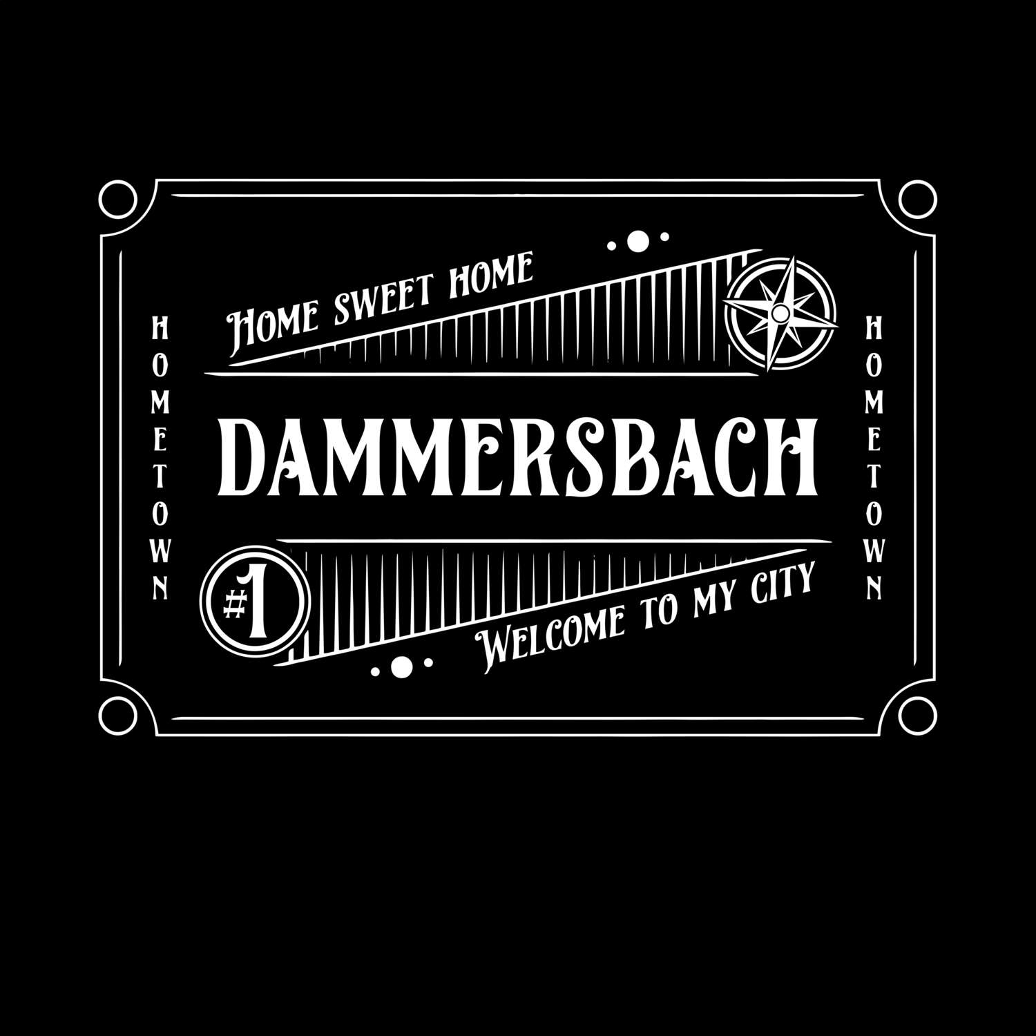 T-Shirt »Rockabilly« für den Ort »Dammersbach«
