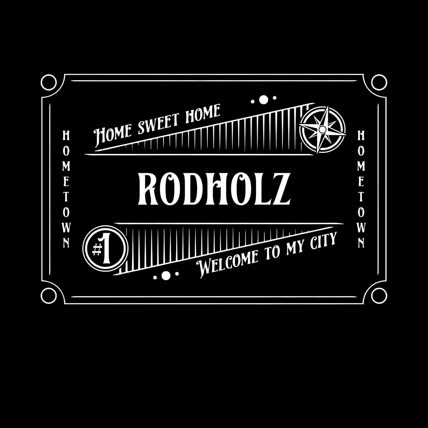 T-Shirt »Rockabilly« für den Ort »Rodholz«