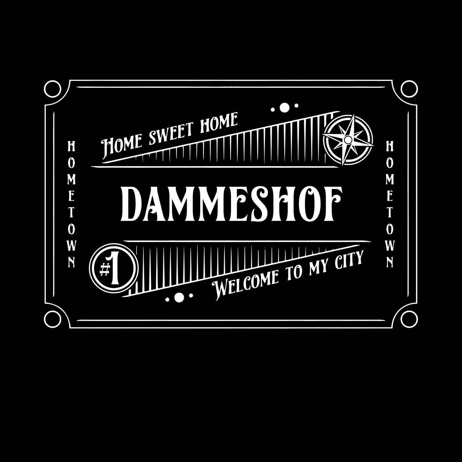 T-Shirt »Rockabilly« für den Ort »Dammeshof«