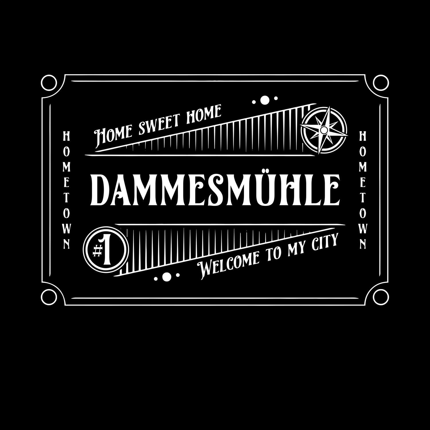 T-Shirt »Rockabilly« für den Ort »Dammesmühle«