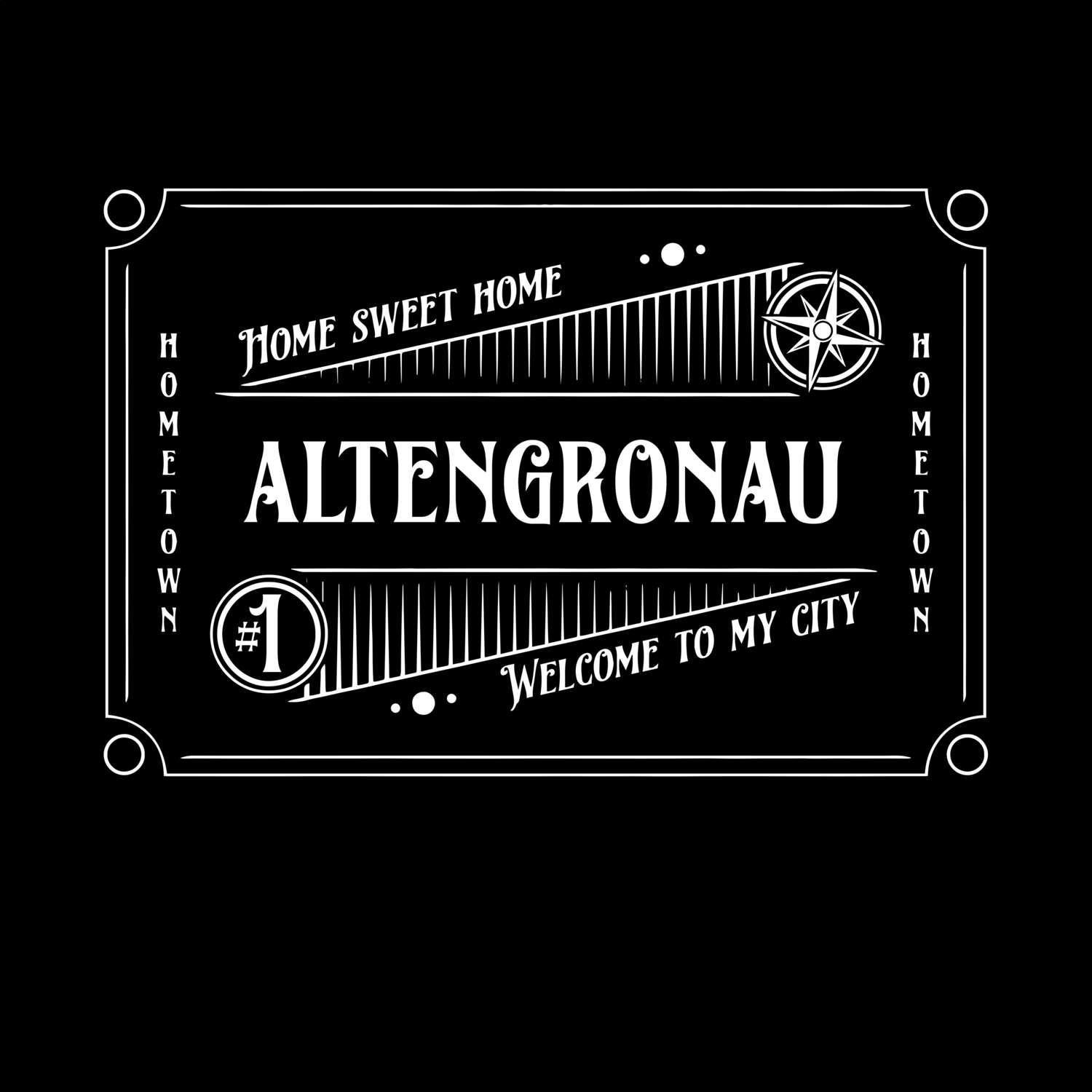 T-Shirt »Rockabilly« für den Ort »Altengronau«