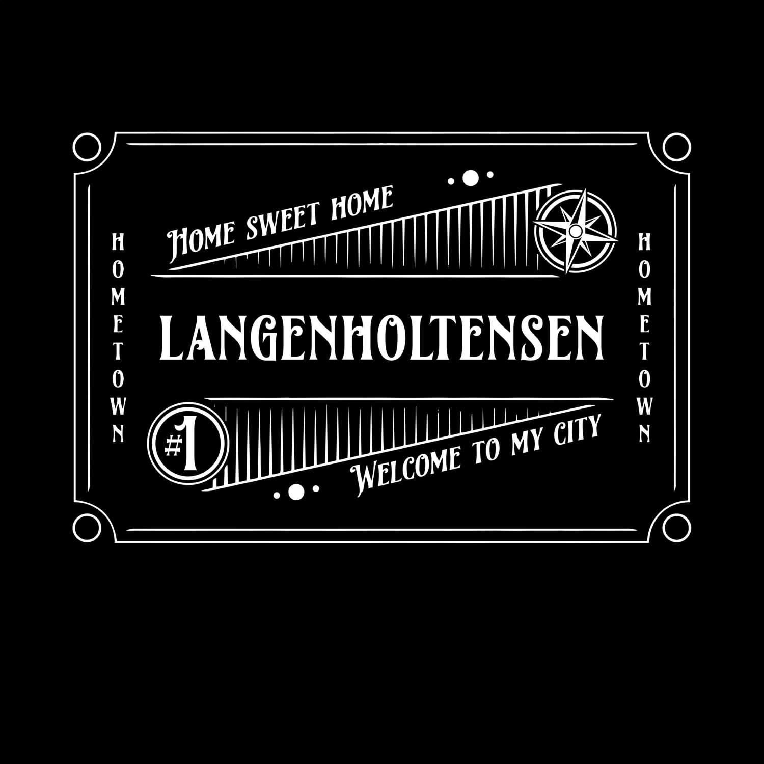T-Shirt »Rockabilly« für den Ort »Langenholtensen«