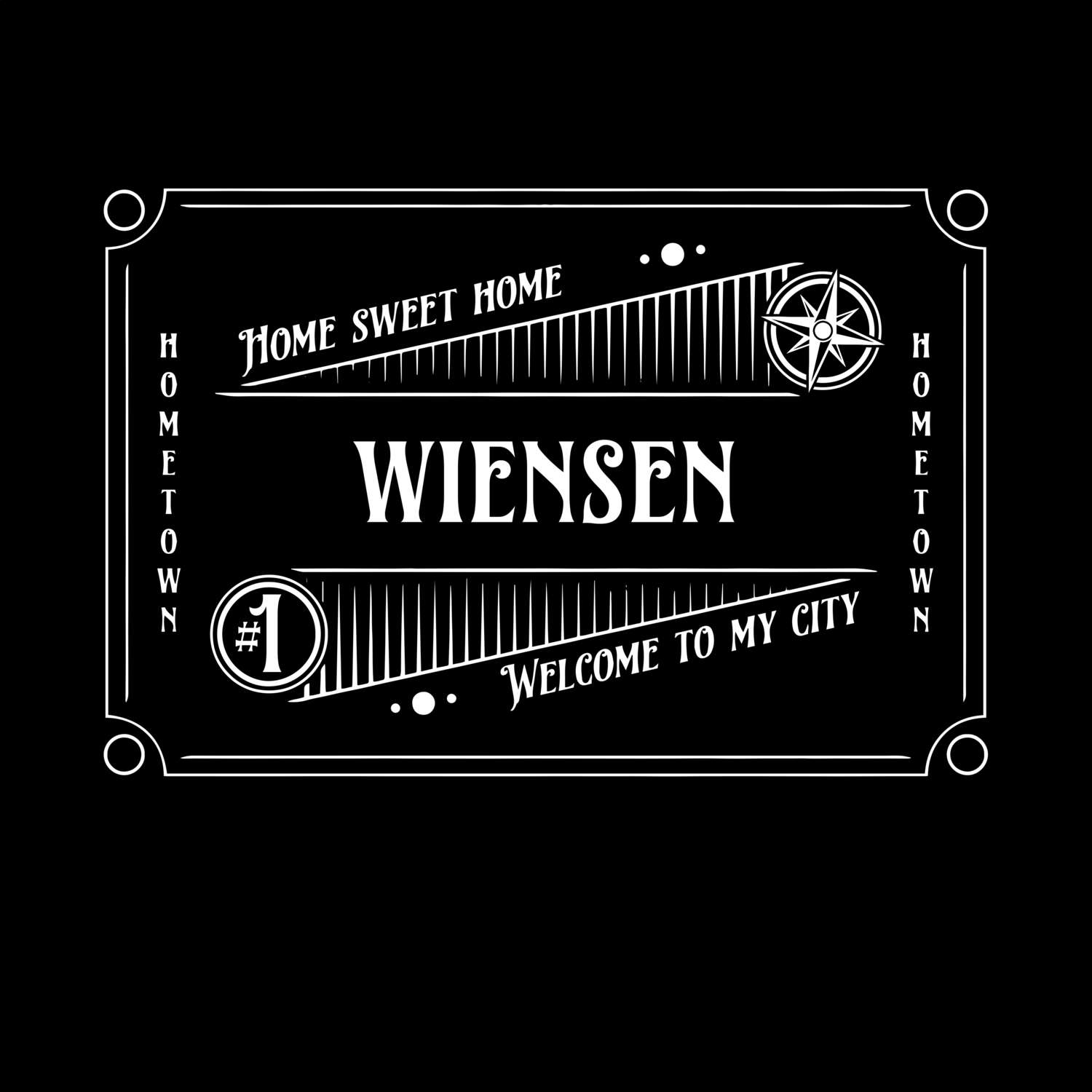 T-Shirt »Rockabilly« für den Ort »Wiensen«