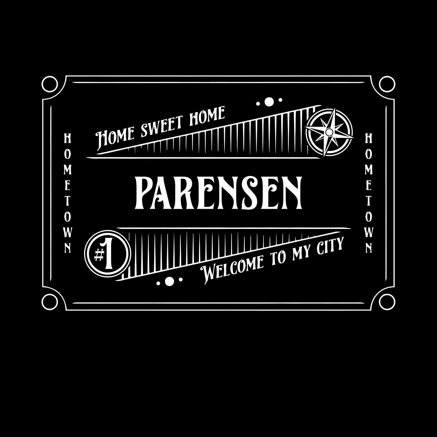 T-Shirt »Rockabilly« für den Ort »Parensen«