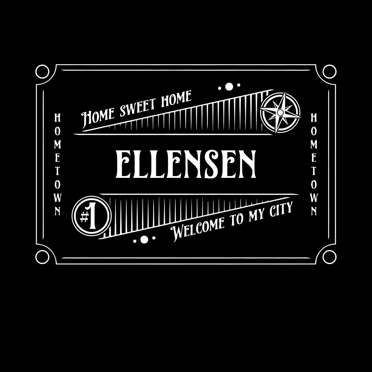 T-Shirt »Rockabilly« für den Ort »Ellensen«