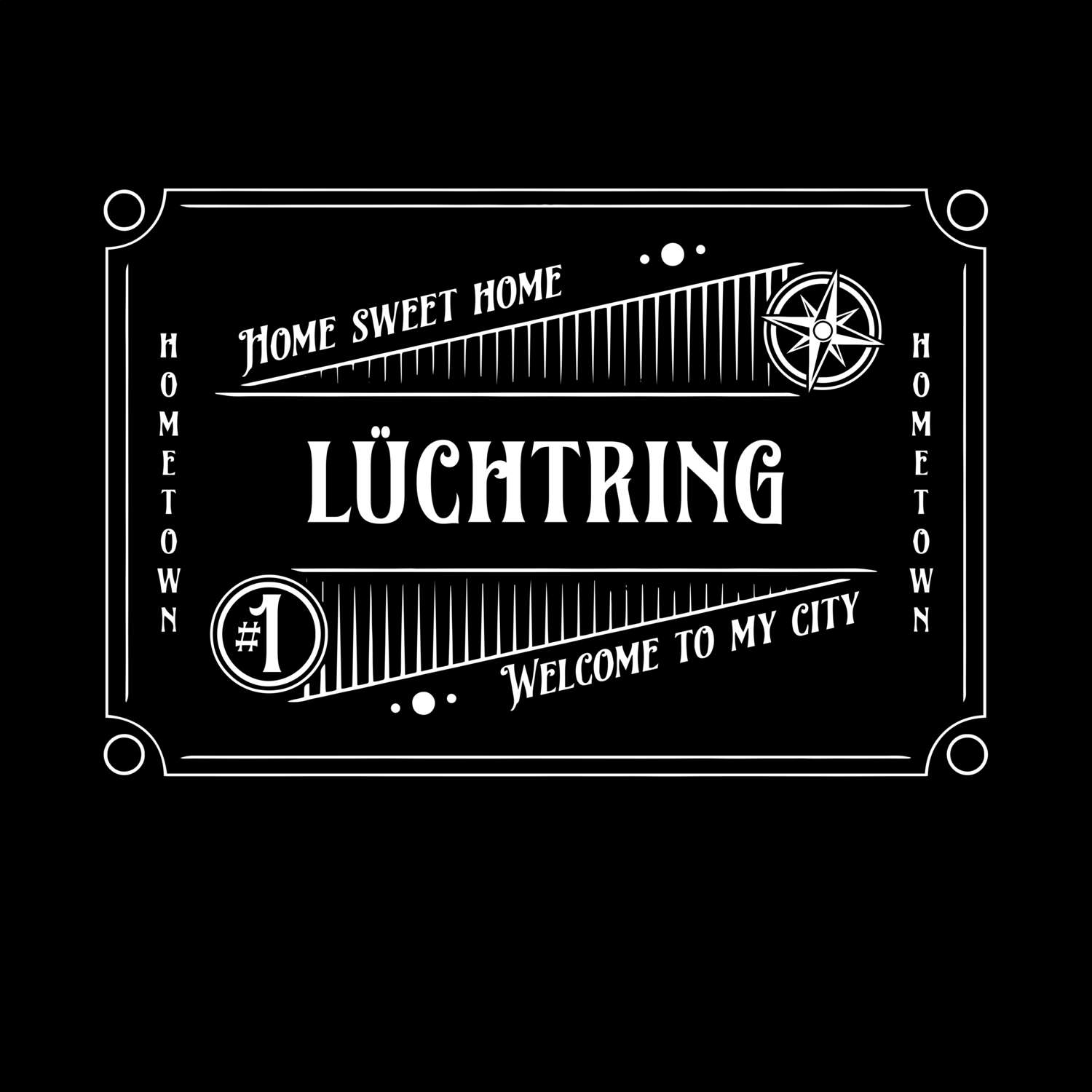 T-Shirt »Rockabilly« für den Ort »Lüchtring«